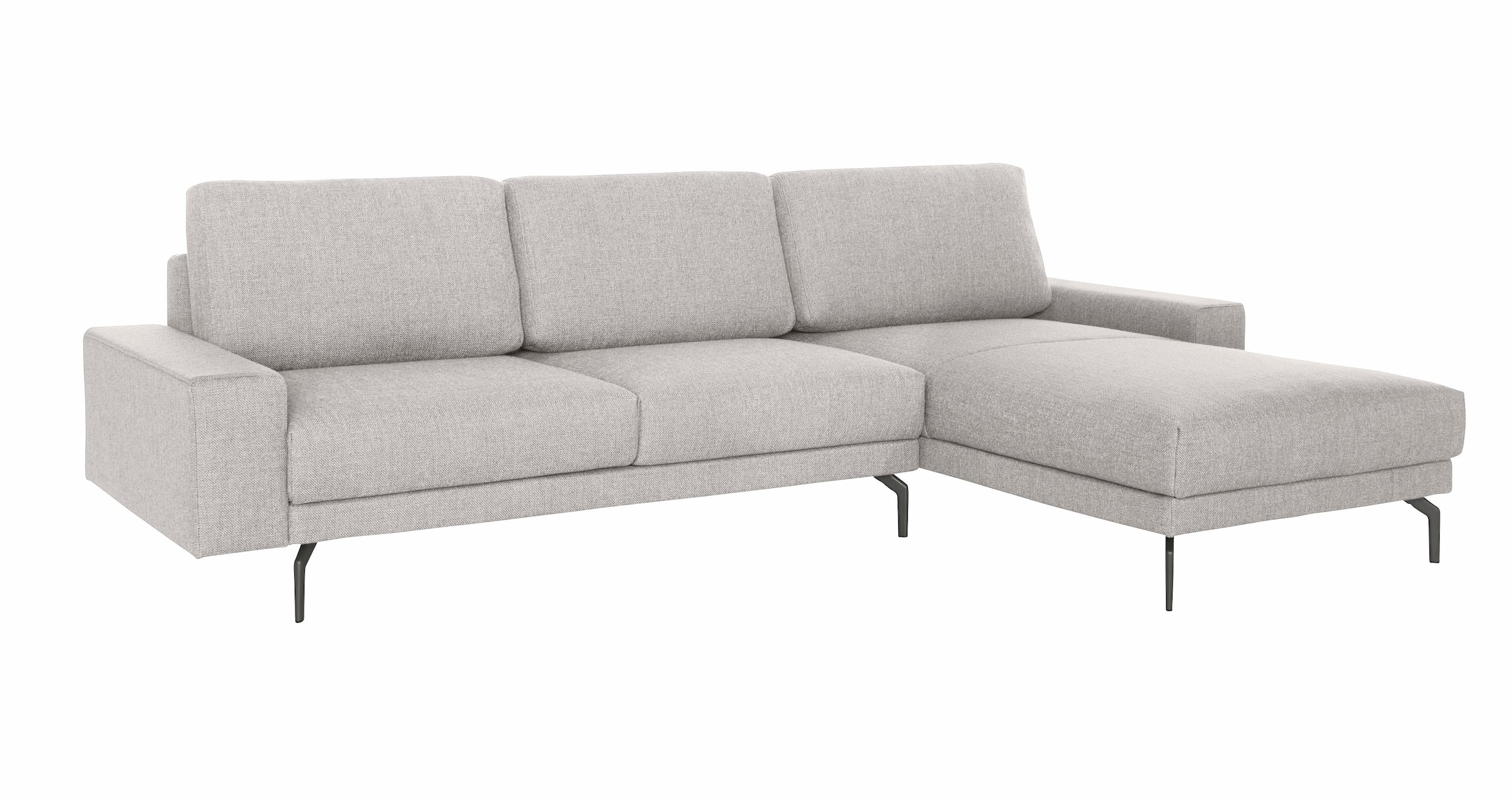 Creation BY ROLF BENZ Canapé d'angle »CR.450, Designecksofa, Polsterecke, Breite 294cm, L-Form« accoudoir large et bas, pieds en aluminium coulé couleur ombre, largeur 294 cm