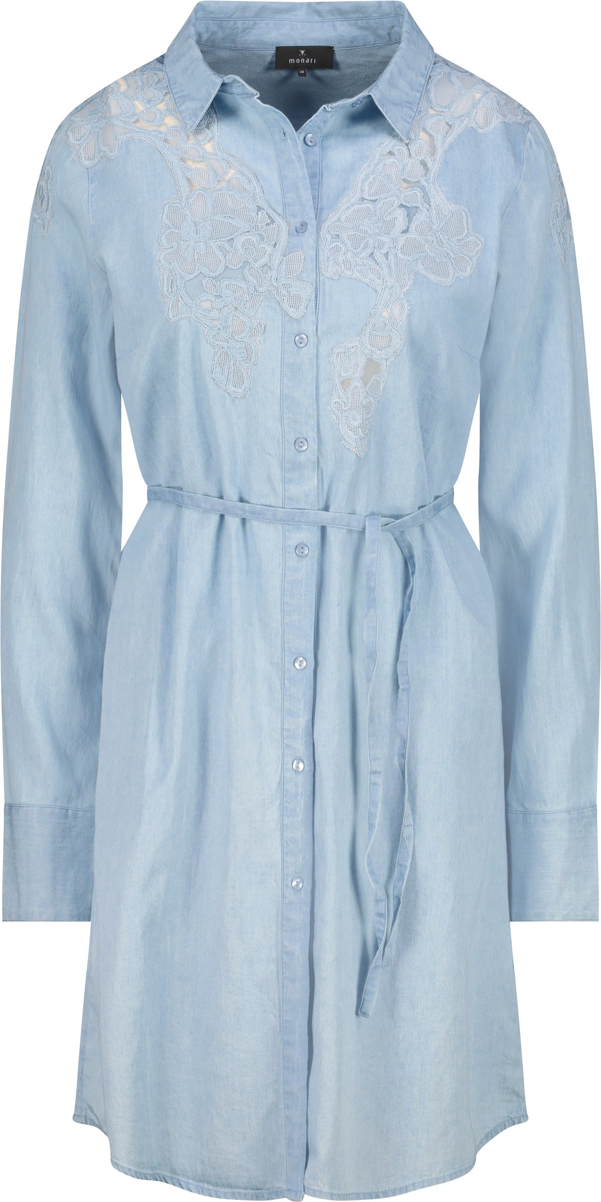 Monari Robe en jean Poches pour les mains avec ceinture à nouer
