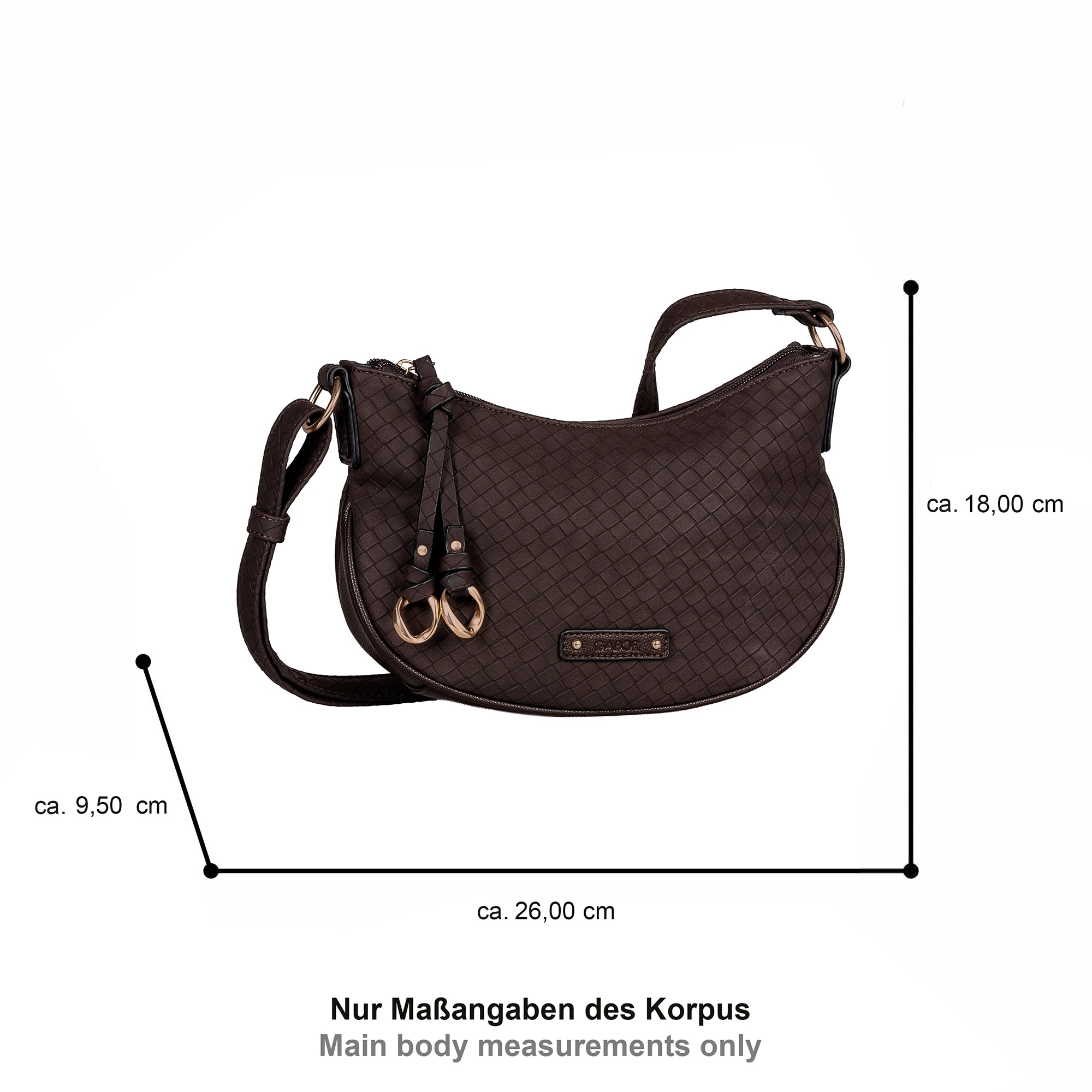 Gabor Sac à bandoulière »Binta« Damen Schultertasche in Flechtoptik