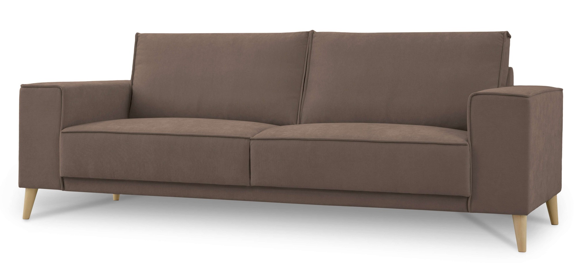 GOODproduct 3-Sitzer »Oland Skandi, weicher Chenille-Stoff« 224 cm, Wellenunterfederung, Skandi-Design, Massivholzfüsse