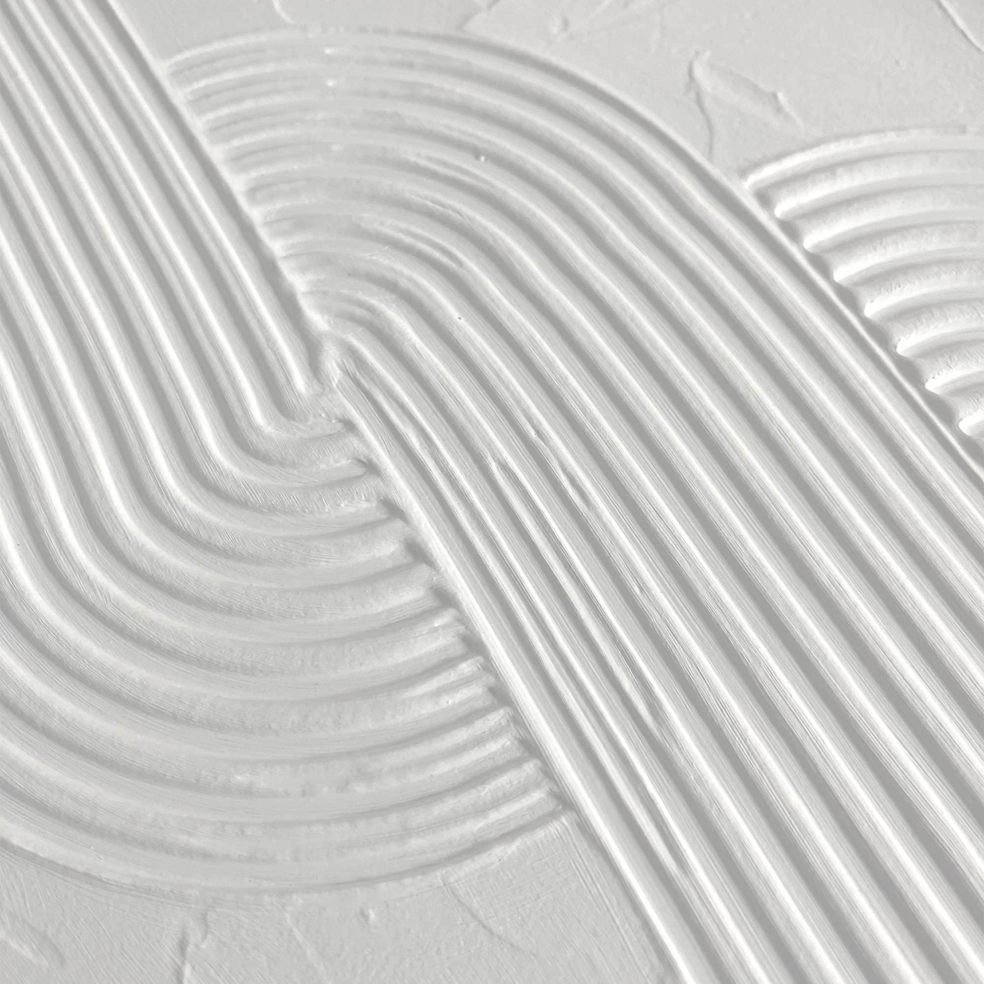 Reinders! Wandbild »Reliefmuster« Wohnzimmer - Weiss - MDF - Abstrakt - 50x70 cm