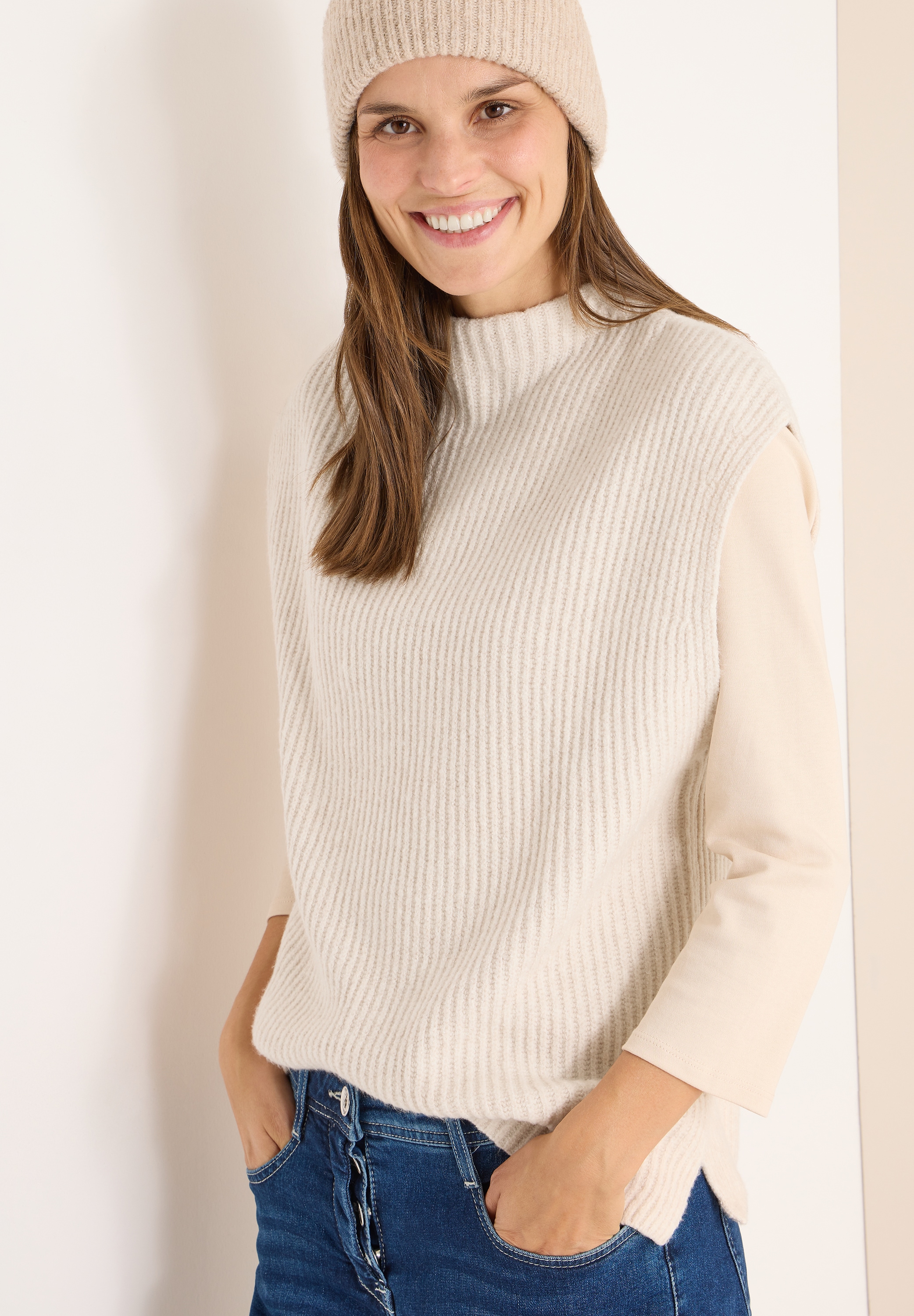 Cecil Pull-over mit Zopfmuster-Detail