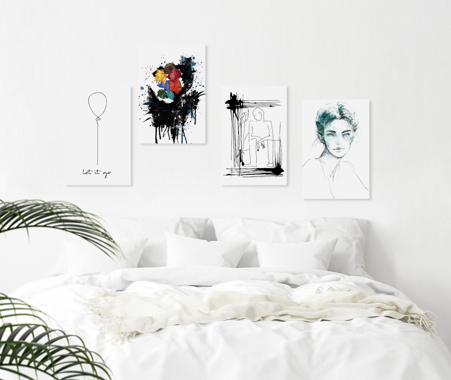 queence Acrylglasbild »Mann und Frau« Frau | Kunst | Mann | Schwarz-Weiss Fine Art-Print in Galeriequalität