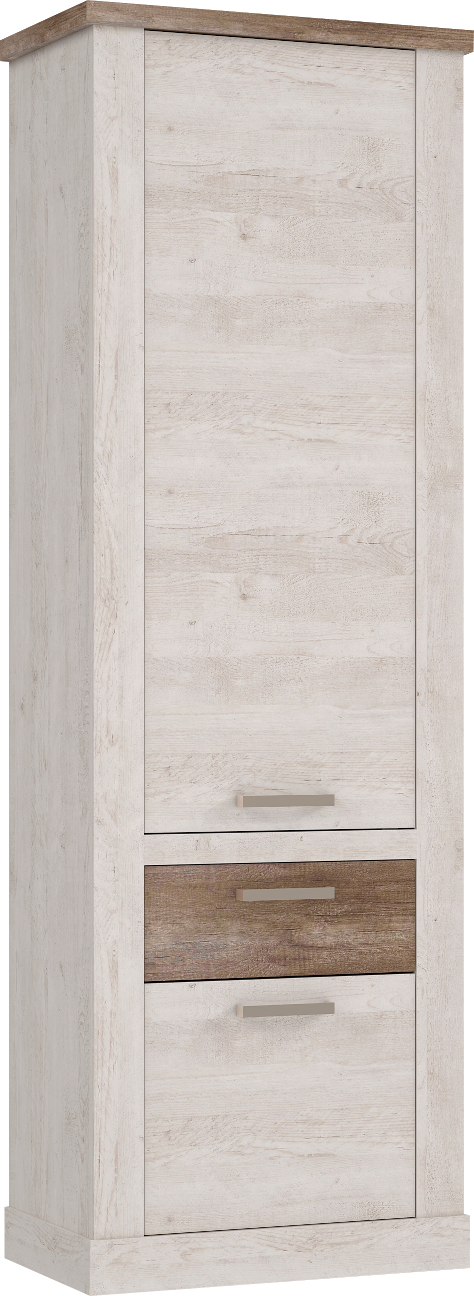 FORTE Mehrzweckschrank »Duro« Höhe 212 cm, Bücherregal mit Türen und Schublade, im Landhausstil
