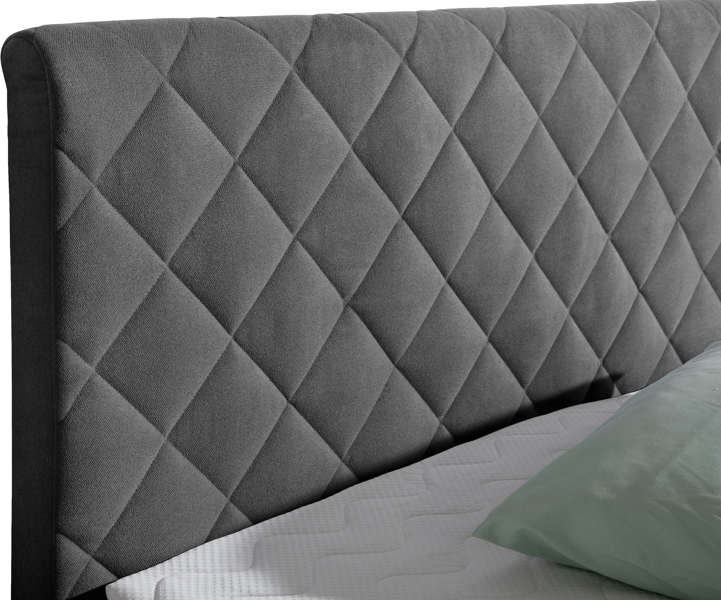 Home affaire Lit boxspring »Bernard, in verschiedenen Breiten« incl. topper, matelas disponible en H2, H3 ou H4