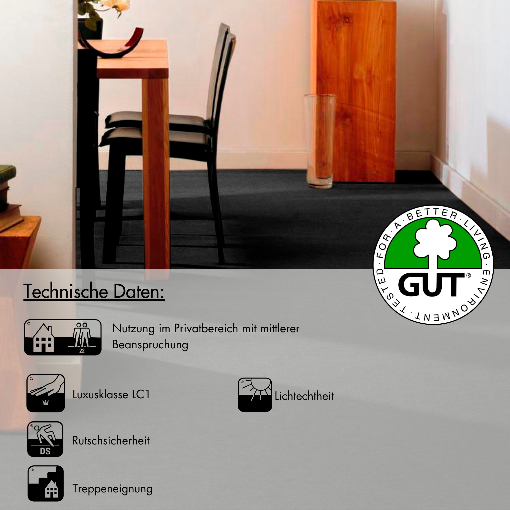 Andiamo Teppichboden »Sina, Velours, Gesamthöhe 6 mm, Luxusklasse LC1« rechteckig Uni Farben, Breite 400 cm, strapazierfähig, pflegeleicht, Wohnzimmer