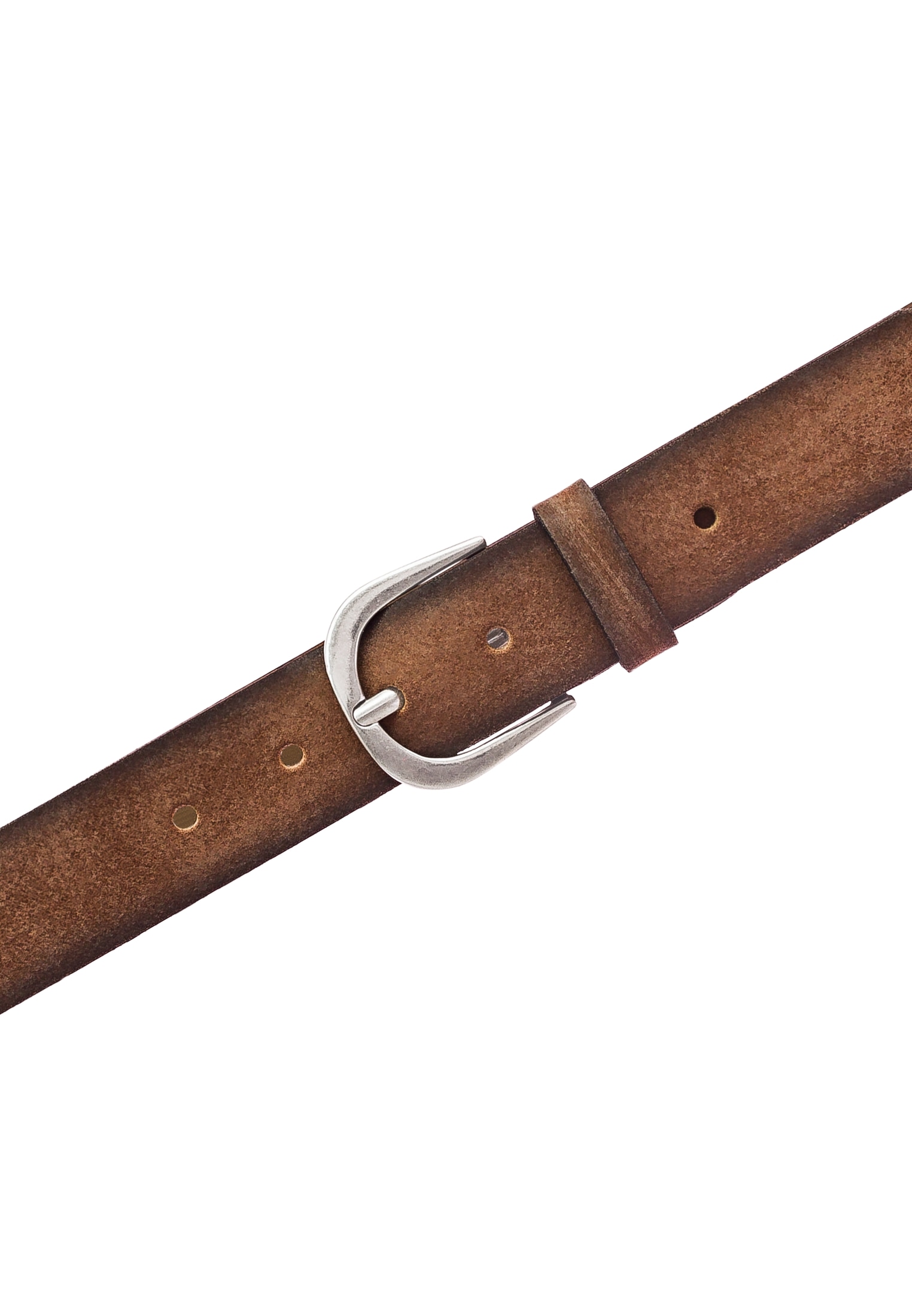 MUSTANG Ledergürtel Echtleder, einfache Dornschliesse, angeraute Optik