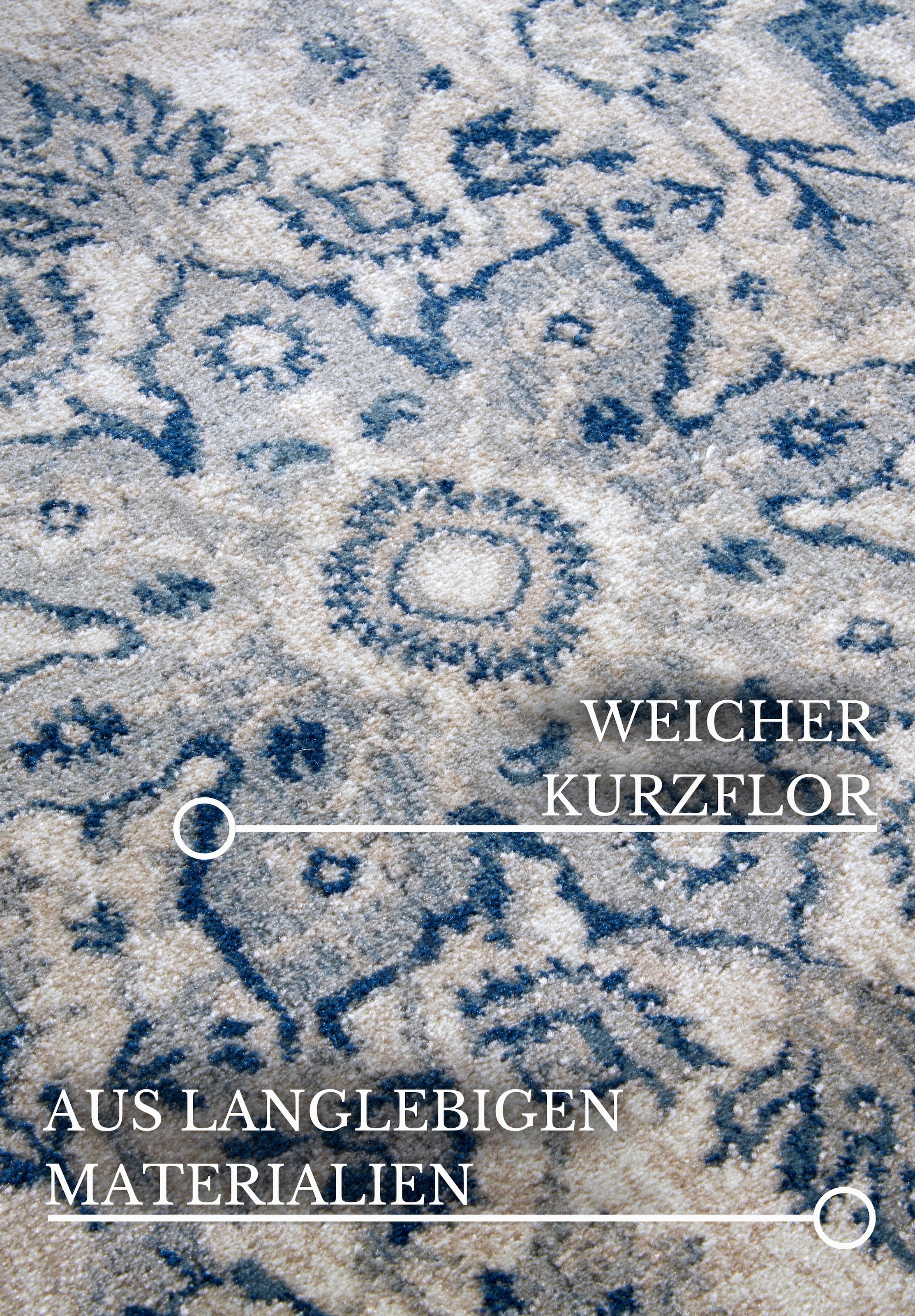 Villeroy & Boch Tapis »Gabrielle« Rectangulaire 11 mm Höhe Orientalisch, Wohnzimmer, Schlafzimmer, Klassisch, Kurzflor, Weich