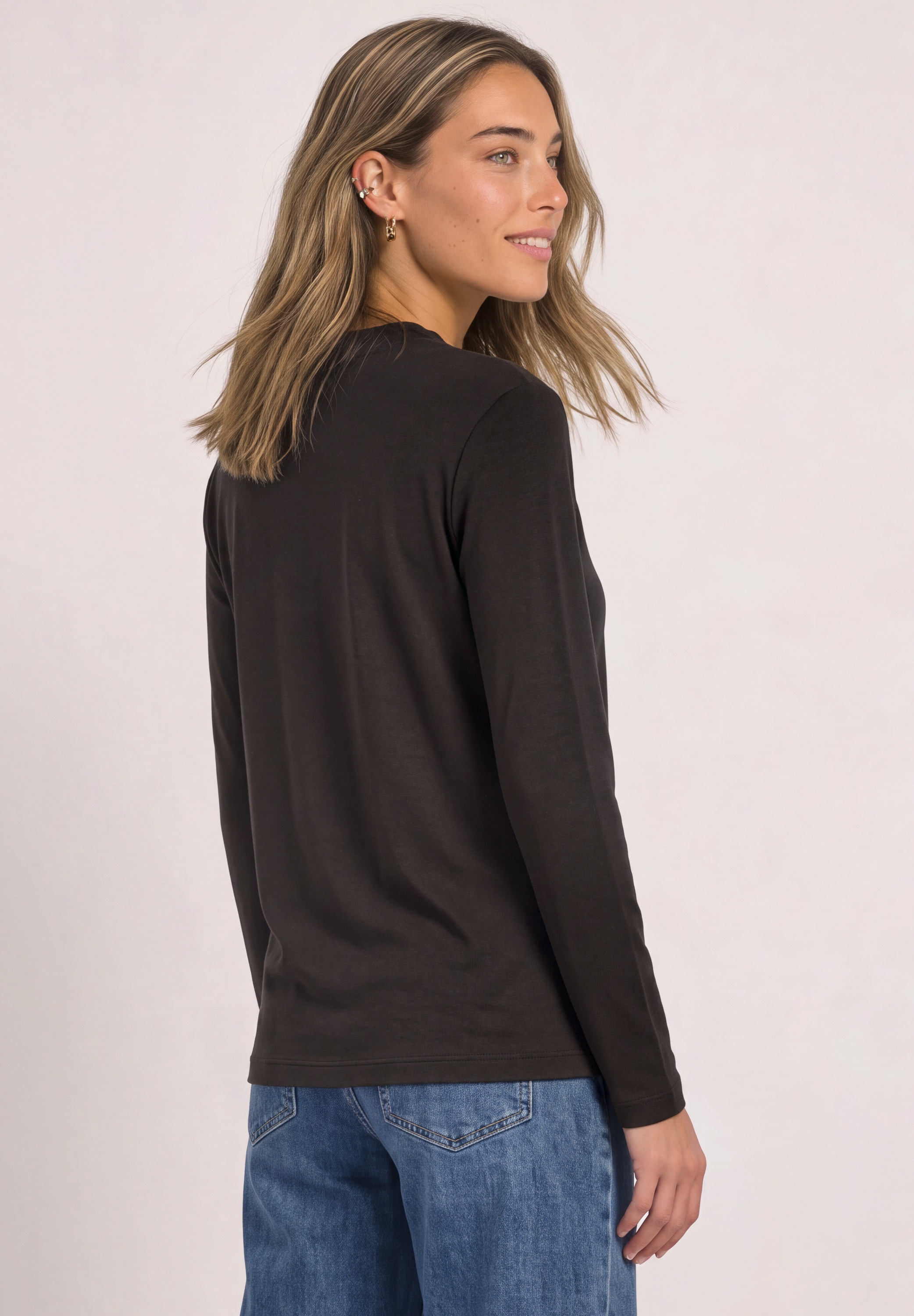 STREET ONE T-shirt à manches longues Col roulé avec détail ajouré