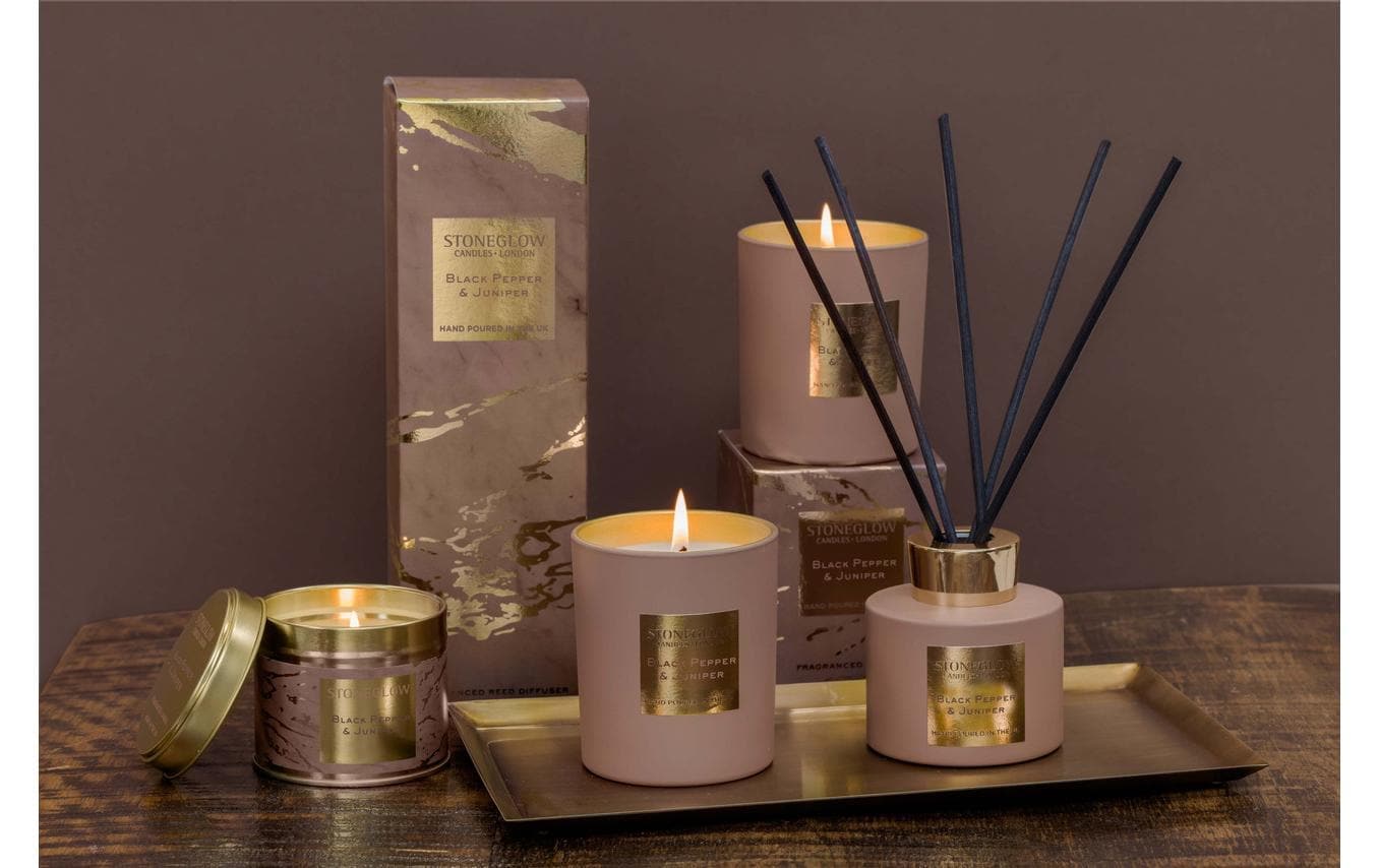 Stoneglow Duftkerze »Black Pepper & Juniper 220 g«