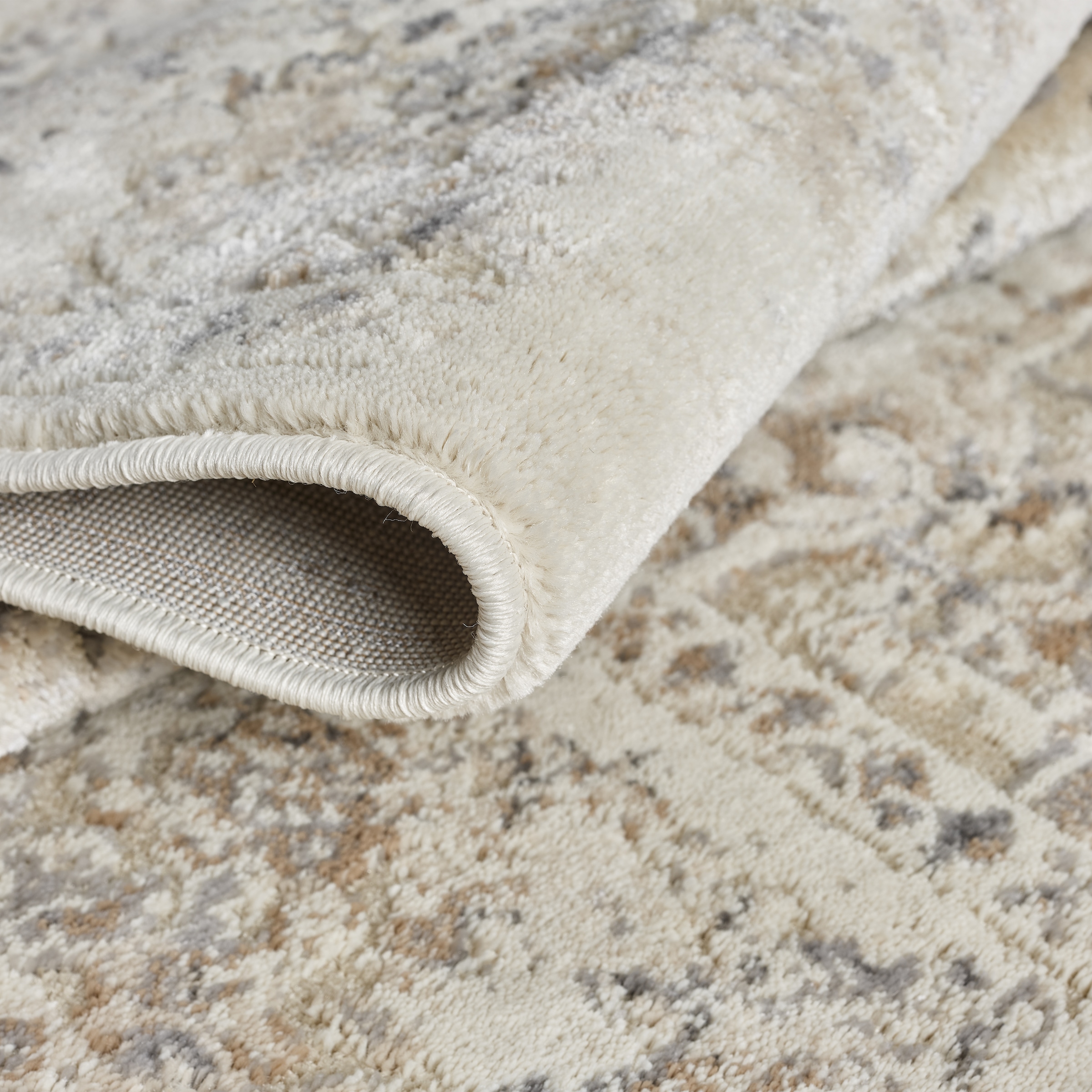 my home Tapis »Kylan, Hoch-Tief-Struktur, dezenter Glanz« Rectangulaire 9 mm Höhe dezenter Glanz, Schrumpf-Garn-Effekt, im Vintage-Look, dichte Qualität