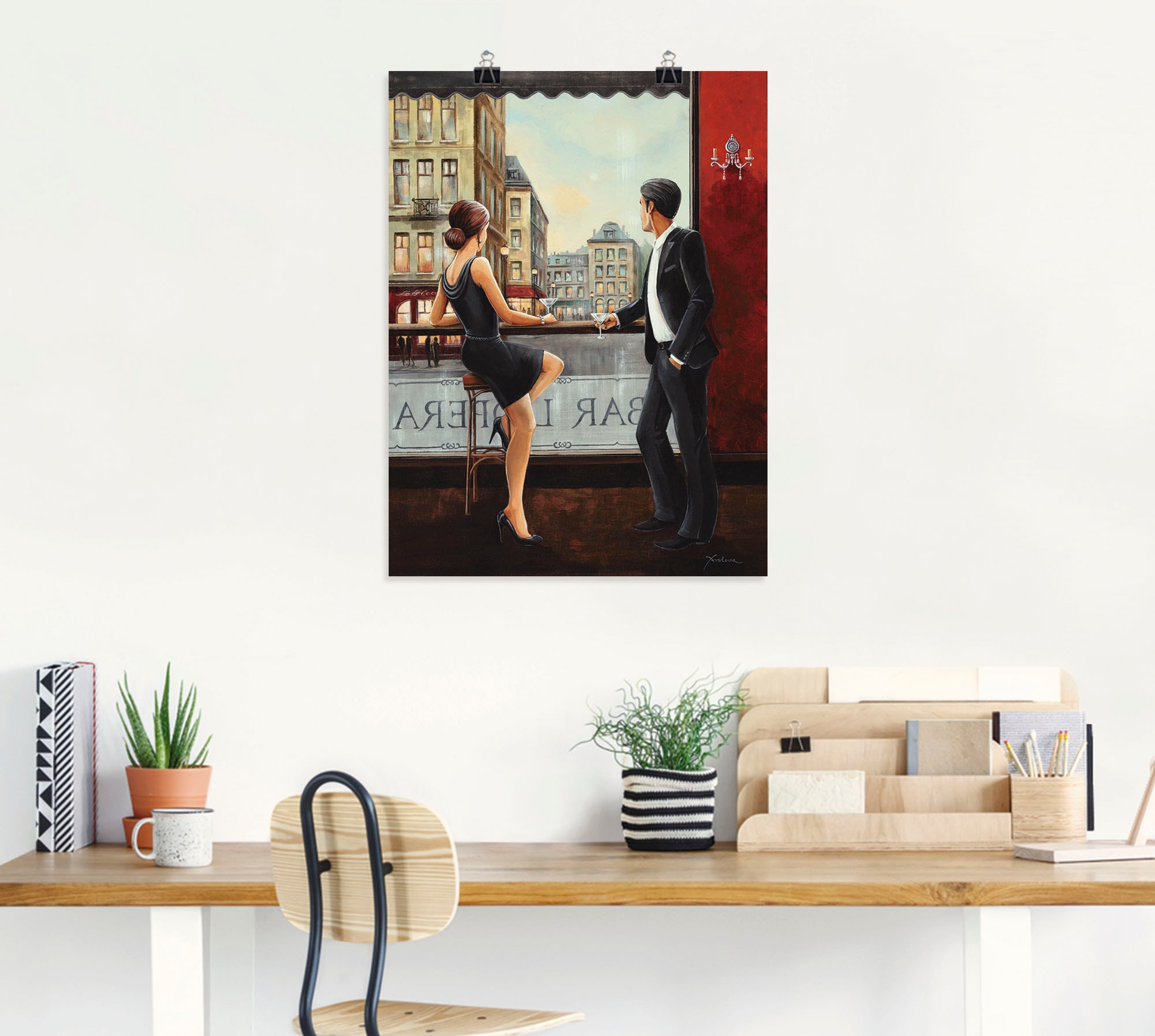Artland Fresque murale »Bar« Bars et salons 1 cuis tlg. en image aluminium, image sur toile, poster en différentes tailles