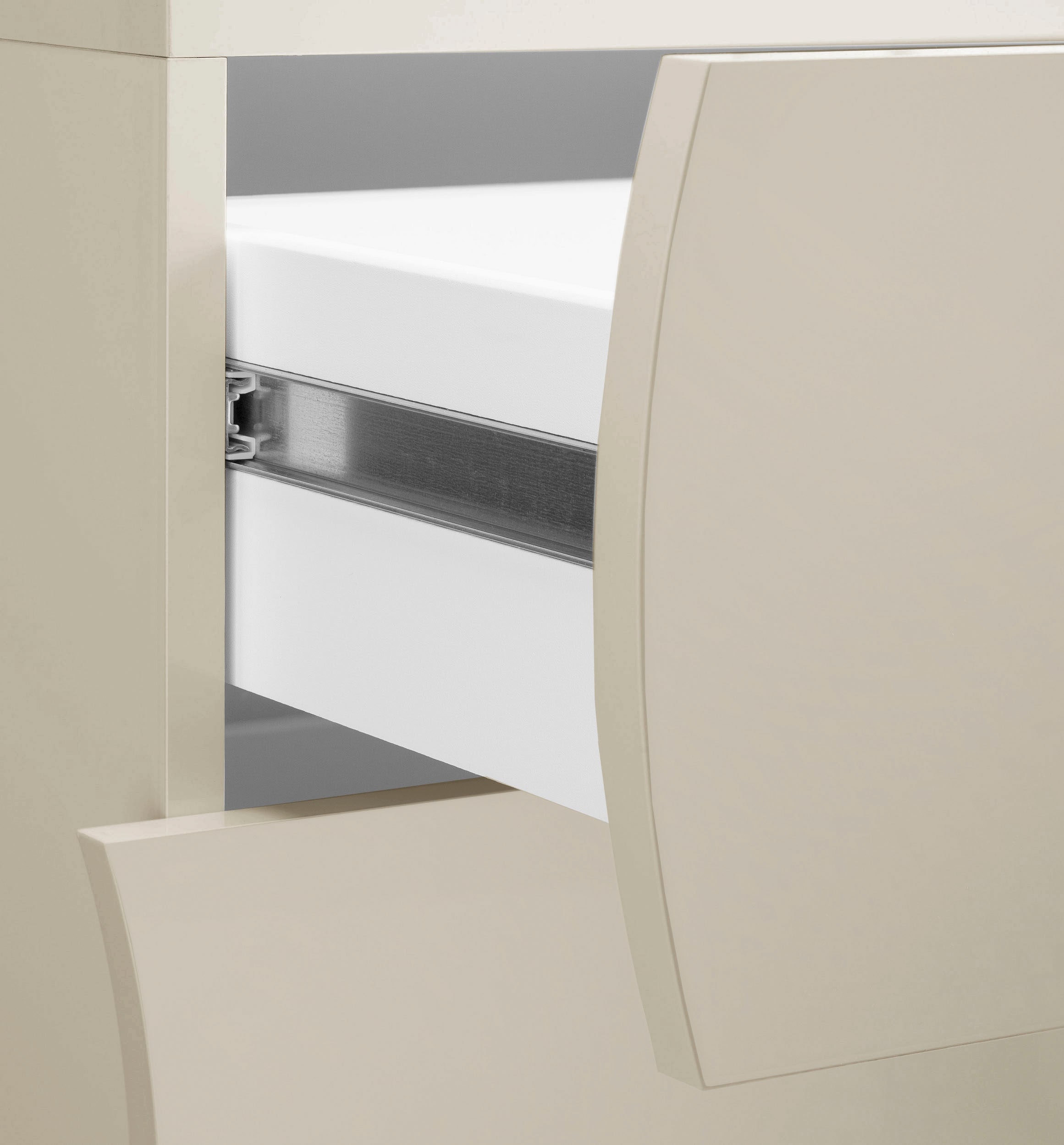 Home affaire Commode »Onda Schubladenschrank, Kommodenschrank, Made in Italy« Onda, 89 cm de large, cachemire mat, avec 4 tiroirs, fabriqué en Italie