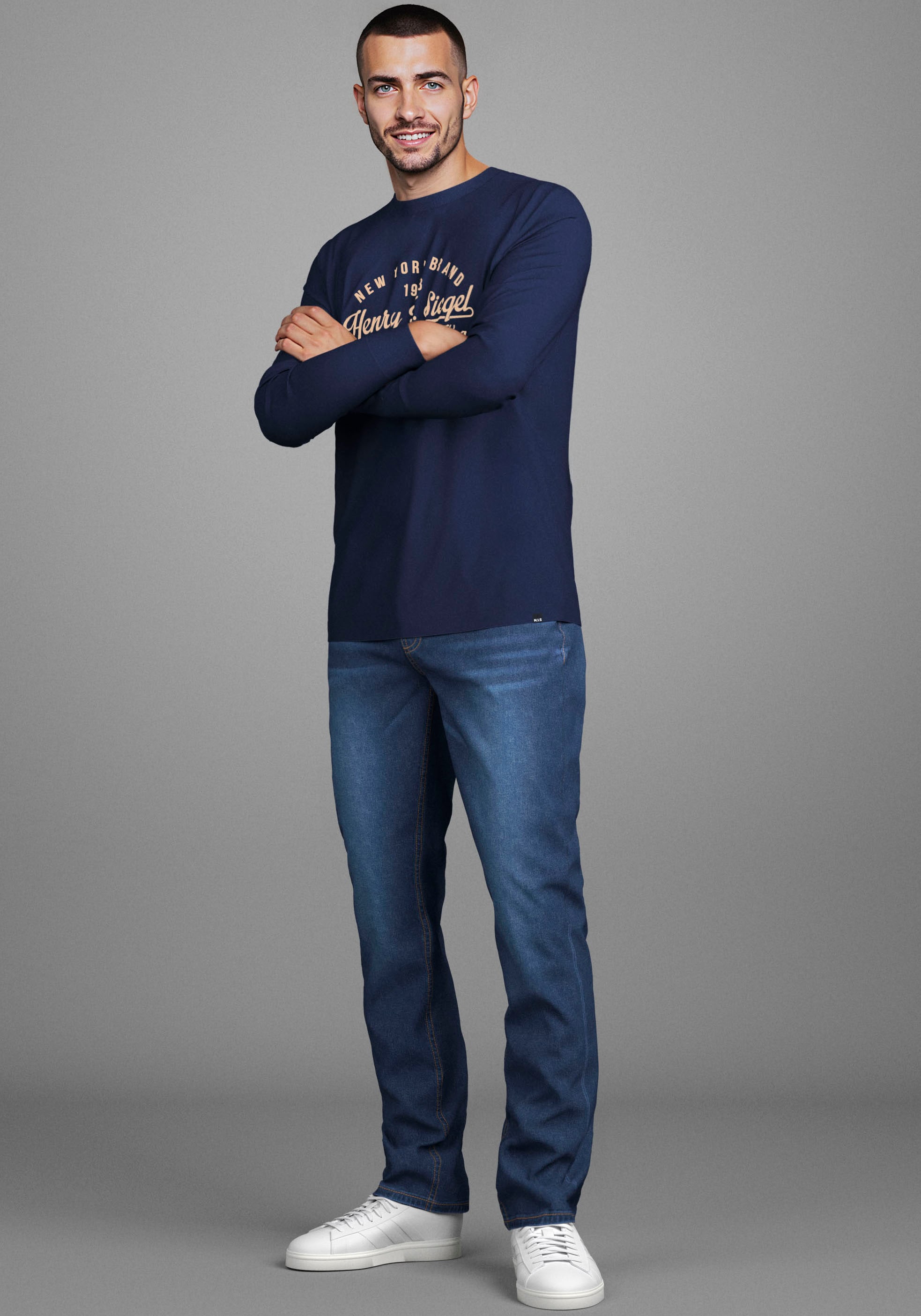 Bruno Banani Jeans droit »Hutch« gerade Beinform,  teilweise mit modischen Destroyed-Effekten,