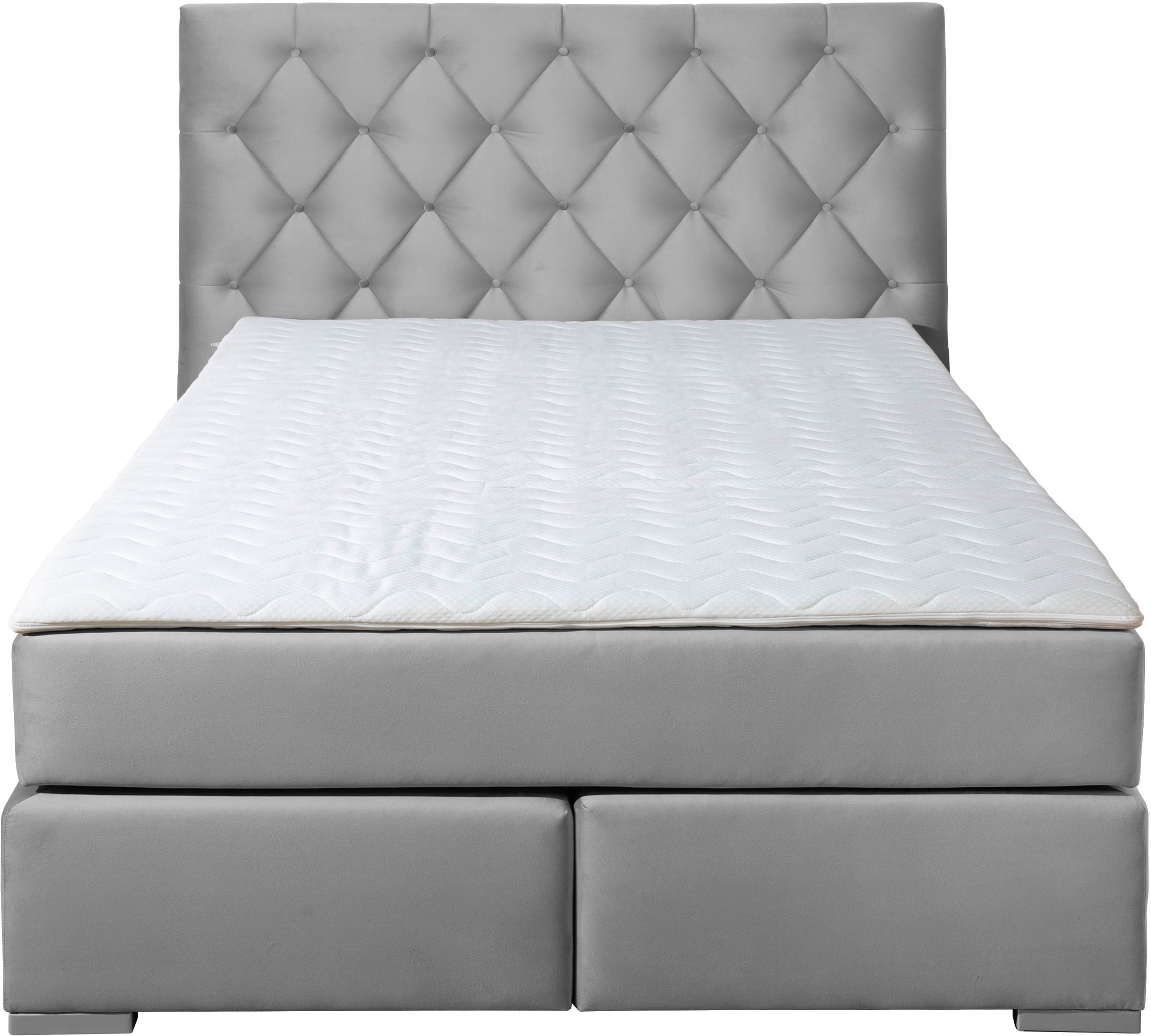 Home affaire Boxspringbett »Chalon, in verschiedenen Breiten« inkl. Topper, wahlweise in H2, H3 oder H4 erhältlich