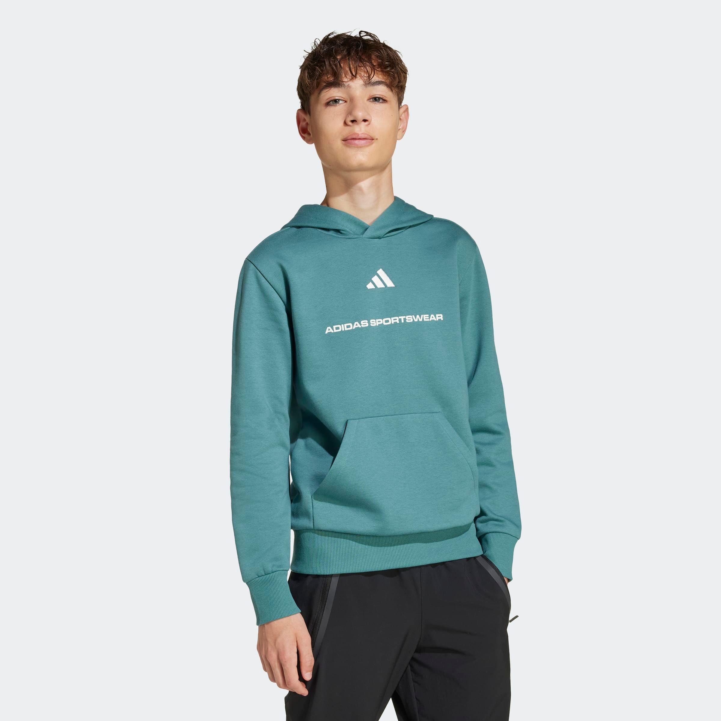 adidas Sportswear Kapuzensweatshirt »B FL HD«, mit Kängurutasche, sportlicher Stil, aus weichem Fleece
