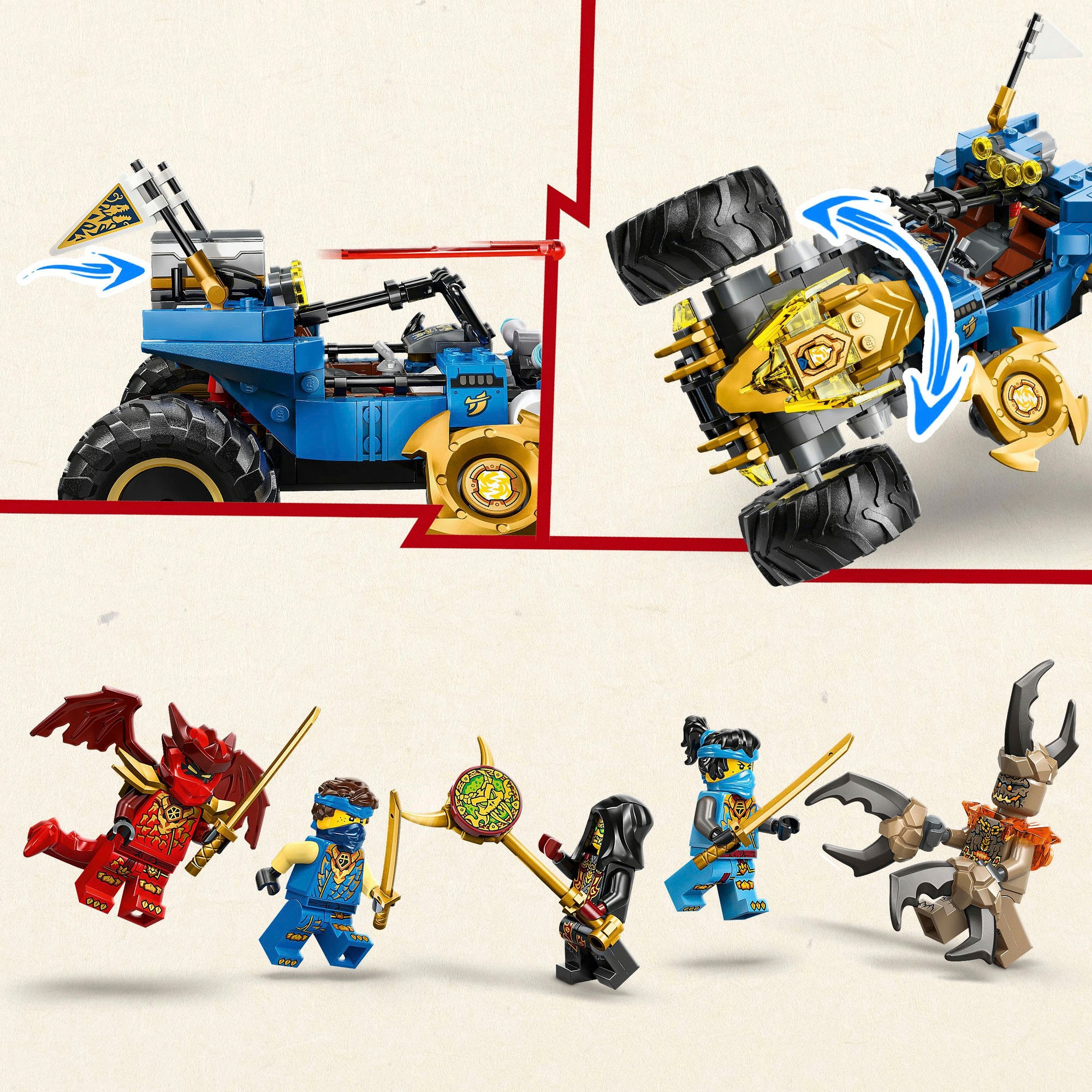 LEGO® Pions de construction »Jays Transformationsflitzer (71856), LEGO Ninjago« Made in Europe
