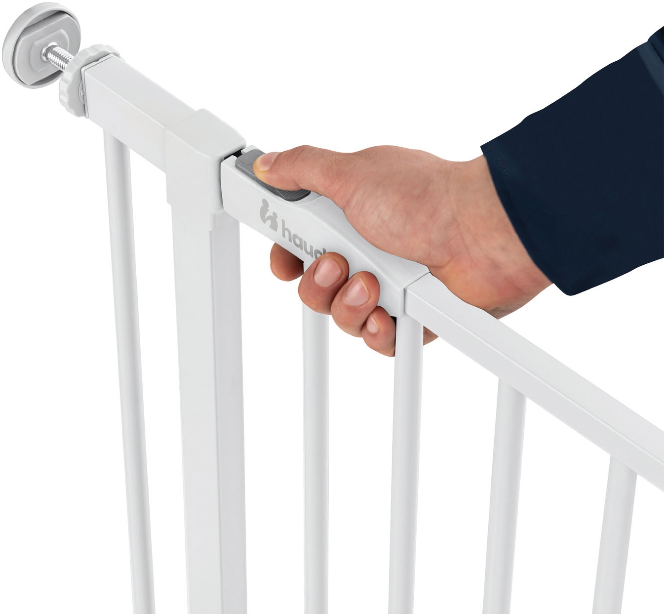 Hauck Türschutzgitter »Clear Step 2, White« auch als Treppenschutzgitter verwendbar; 75-80 cm, flacher Durchgang