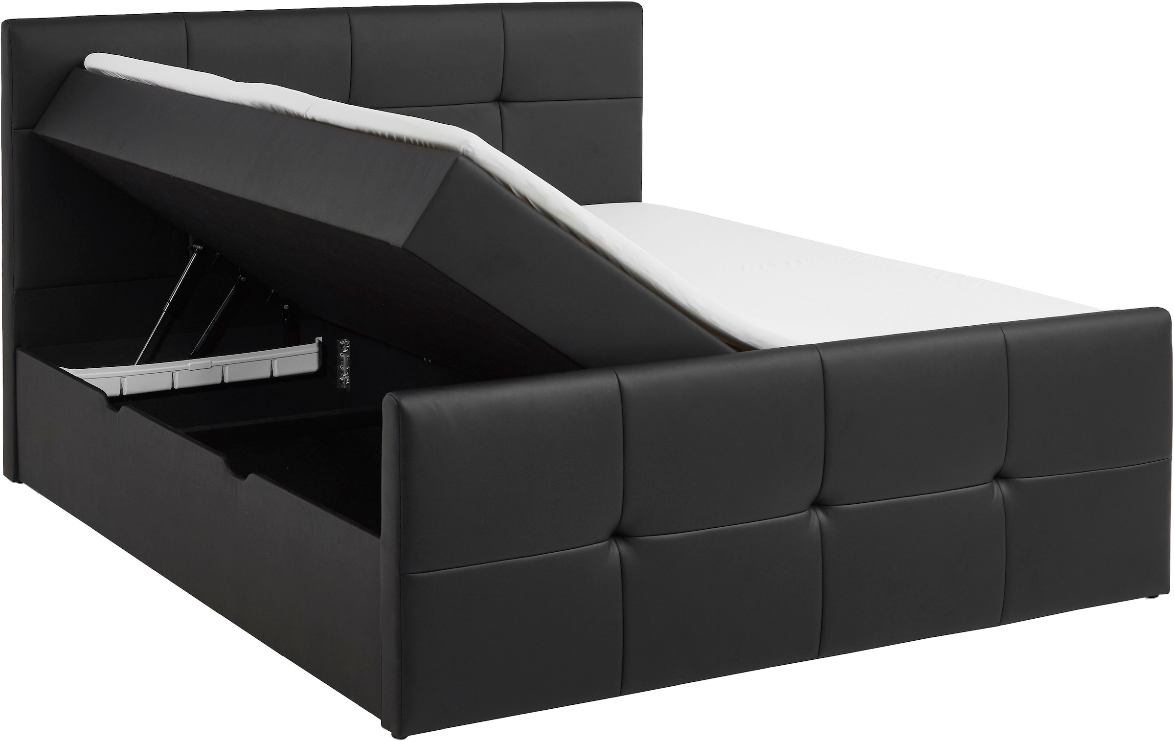 PLACES OF STYLE Lit de boxe »Mizzana inkl. Bettkasten, erhältlich in der Grösse 180x200cm, H3« Bezug aus Kunstleder, inkl. PU-Schaumtopper