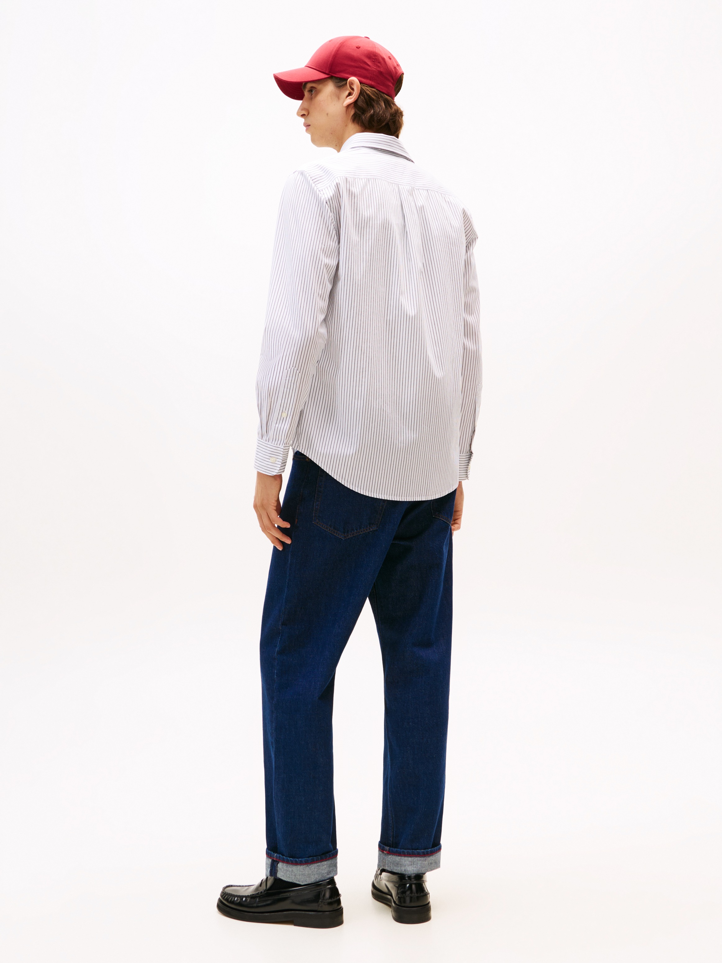 Tommy Hilfiger Chemise à manches longues »CORE HAIRLINE POPLIN« regular fit, Button-down-Kragen, fein gestreift