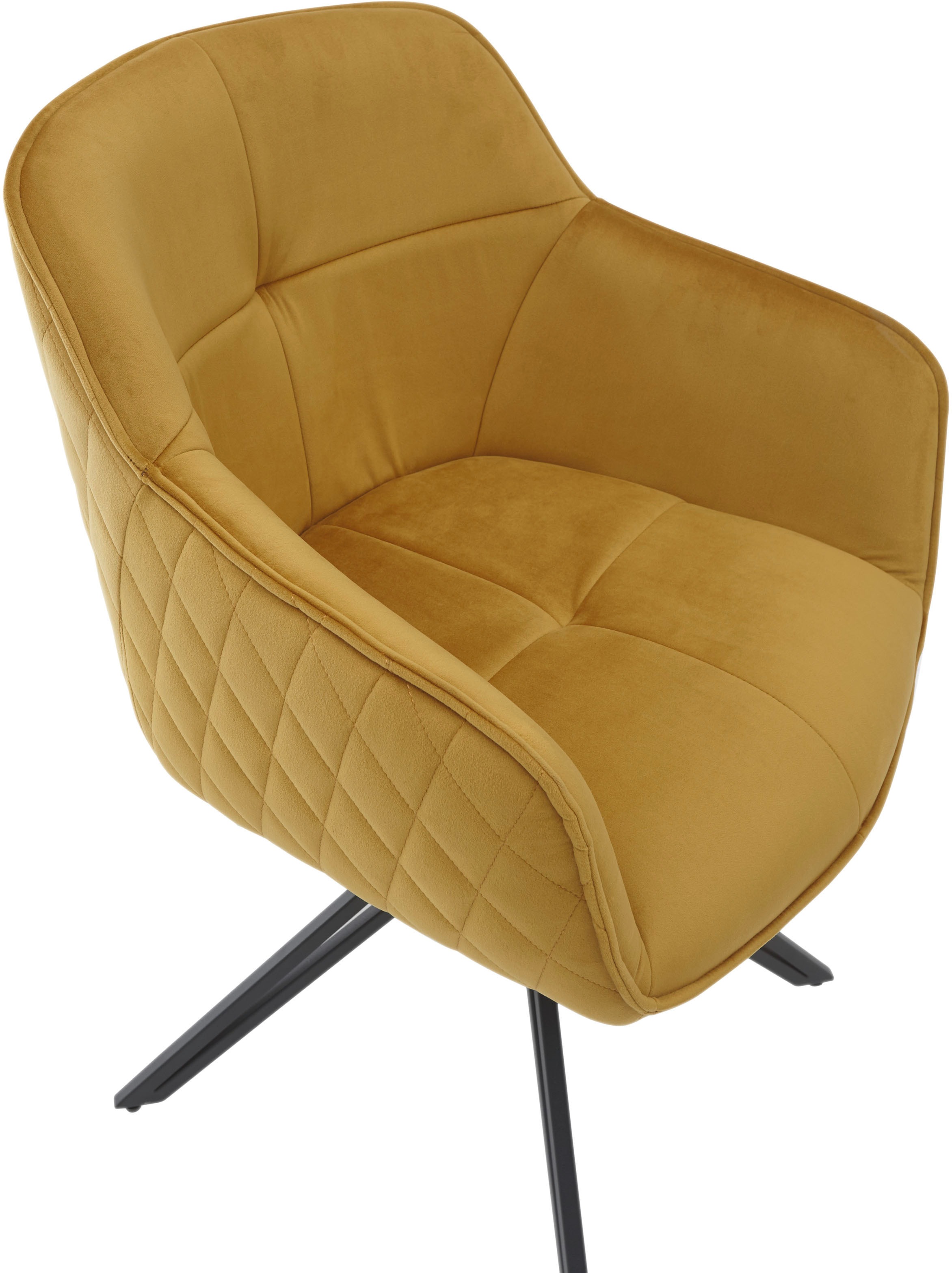Stolkom Chaise avec accoudoirs »Emma B/H/T 59x82x62 cm« (Paquet) 1 cuispivotant à 180 degrés avec retour automatique