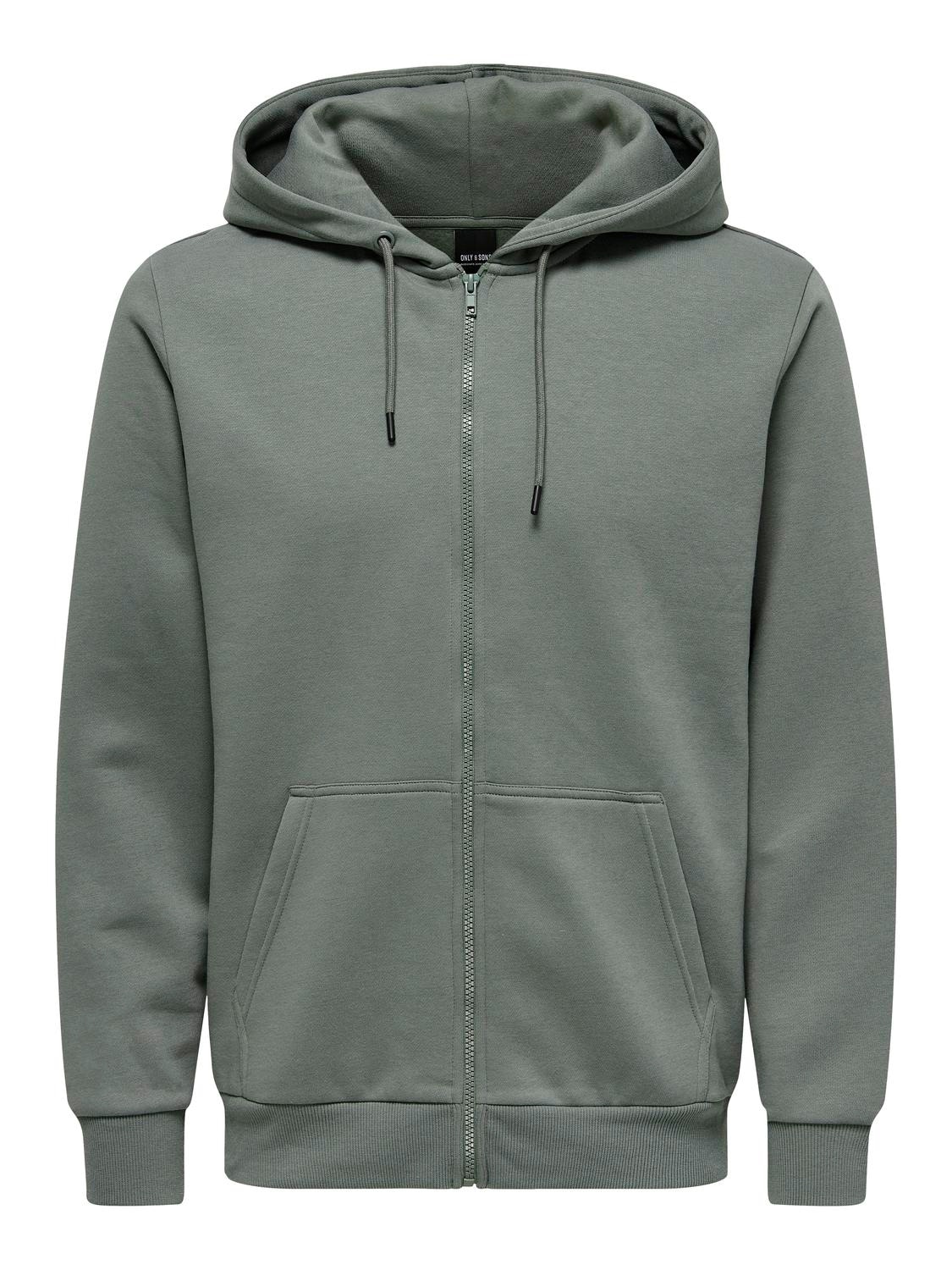 ONLY & SONS Kapuzensweatjacke »ONSCERES ZIP THR. HOODIE SWEAT NOOS«