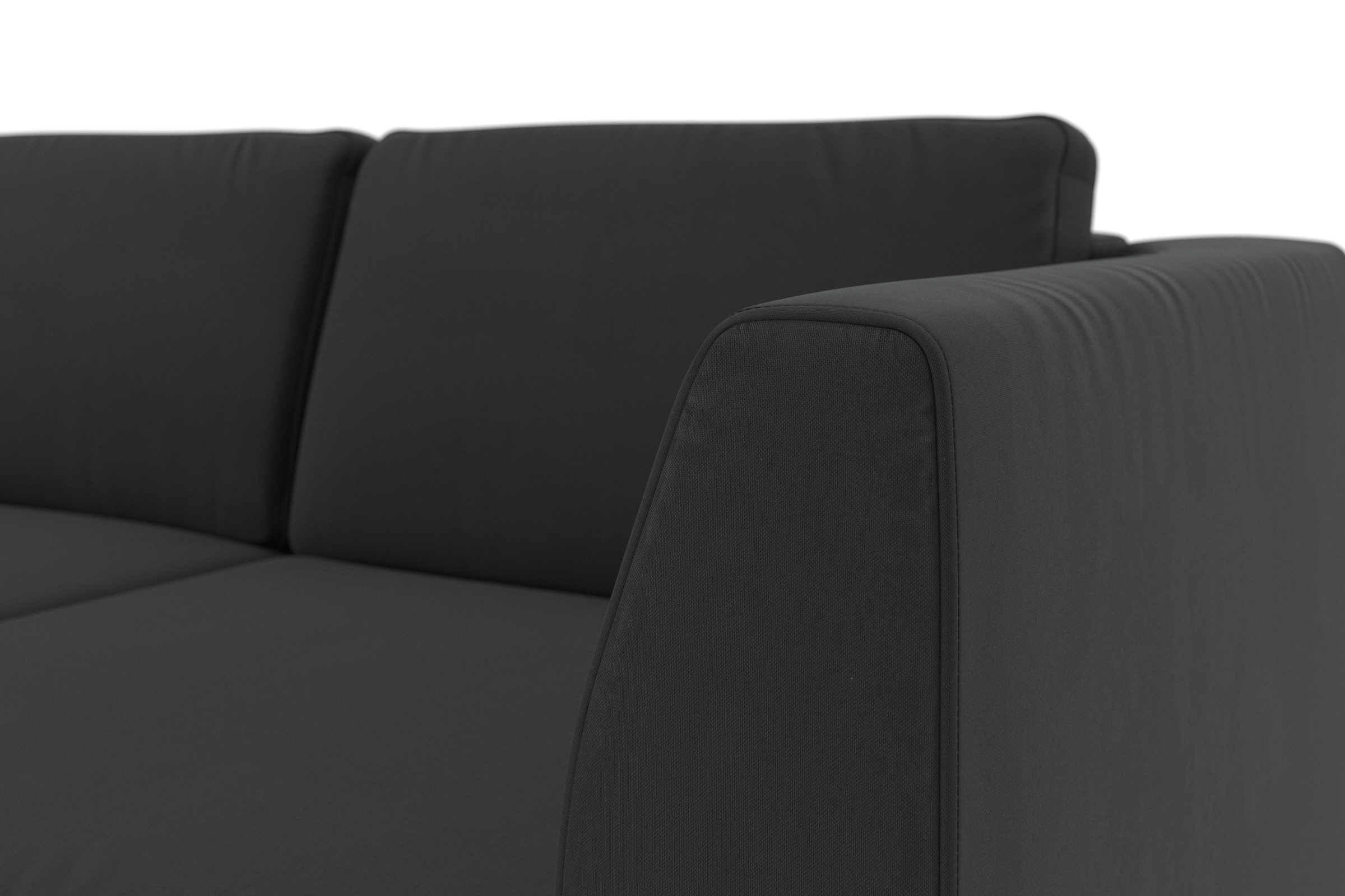 sit&more Ecksofa »Olsen L-Form« inklusive Sitztiefenverstellung, wahlweise mit Bettfunktion, 15cm hoch