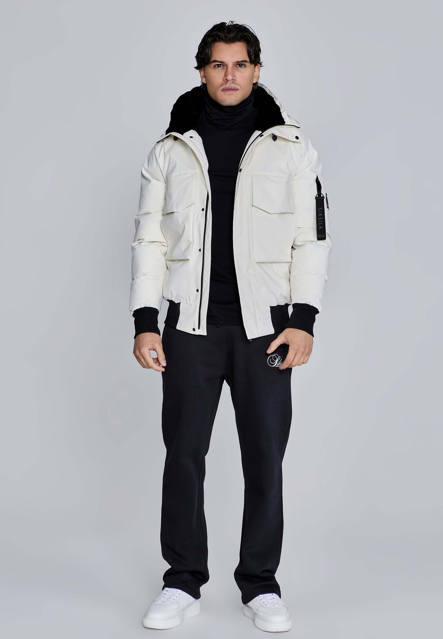 Siksilk Winterjacke »Siksilk Winterjacke Hooded Bomber Jacket«