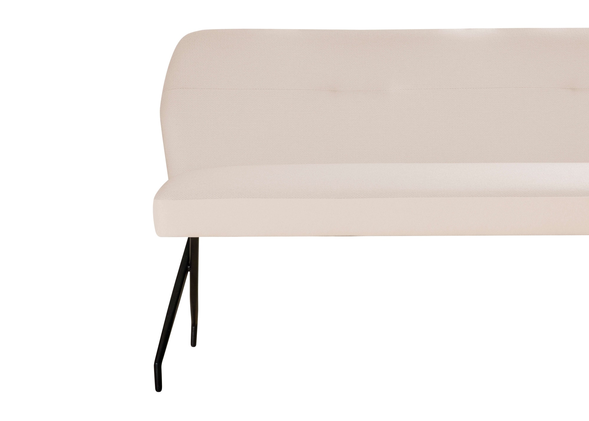 GOODproduct Eckbank »Bruna Esszimmerbank, Bank, Küchenbank, Polsterbank« Mattschwarzes Metallgestell, 2-Stoff-Design, Wellenfederung im Sitz