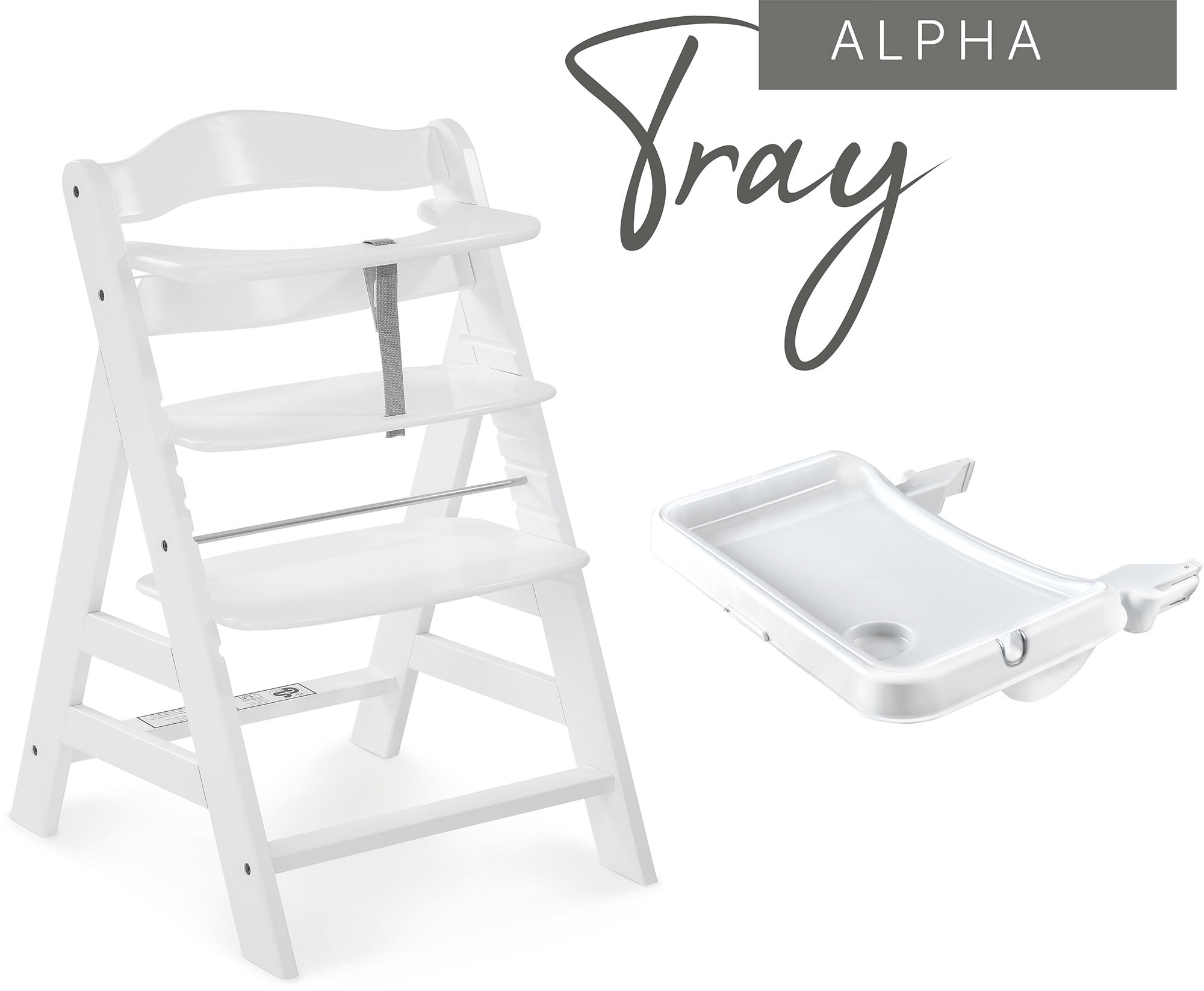 Hauck Hochstuhltablett »Alpha Tray Tischaufsatz, weiss« für Hochstühle Alpha+ und Beta+