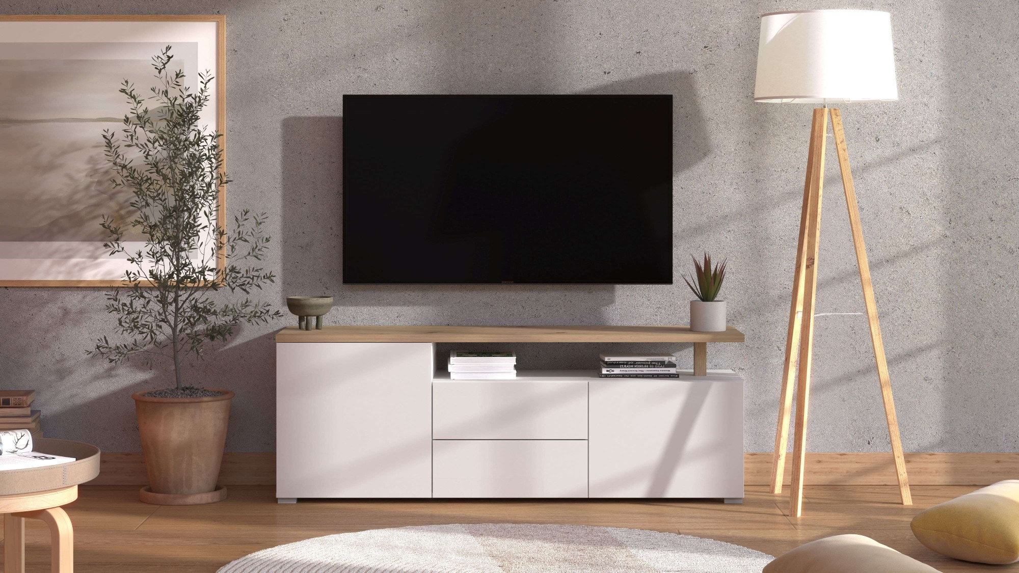 INOSIGN Tableau TV »Aterno TV-Bank, TV-Schrank« Breite 102,5 cm, mit Push-to-Open Funktion
