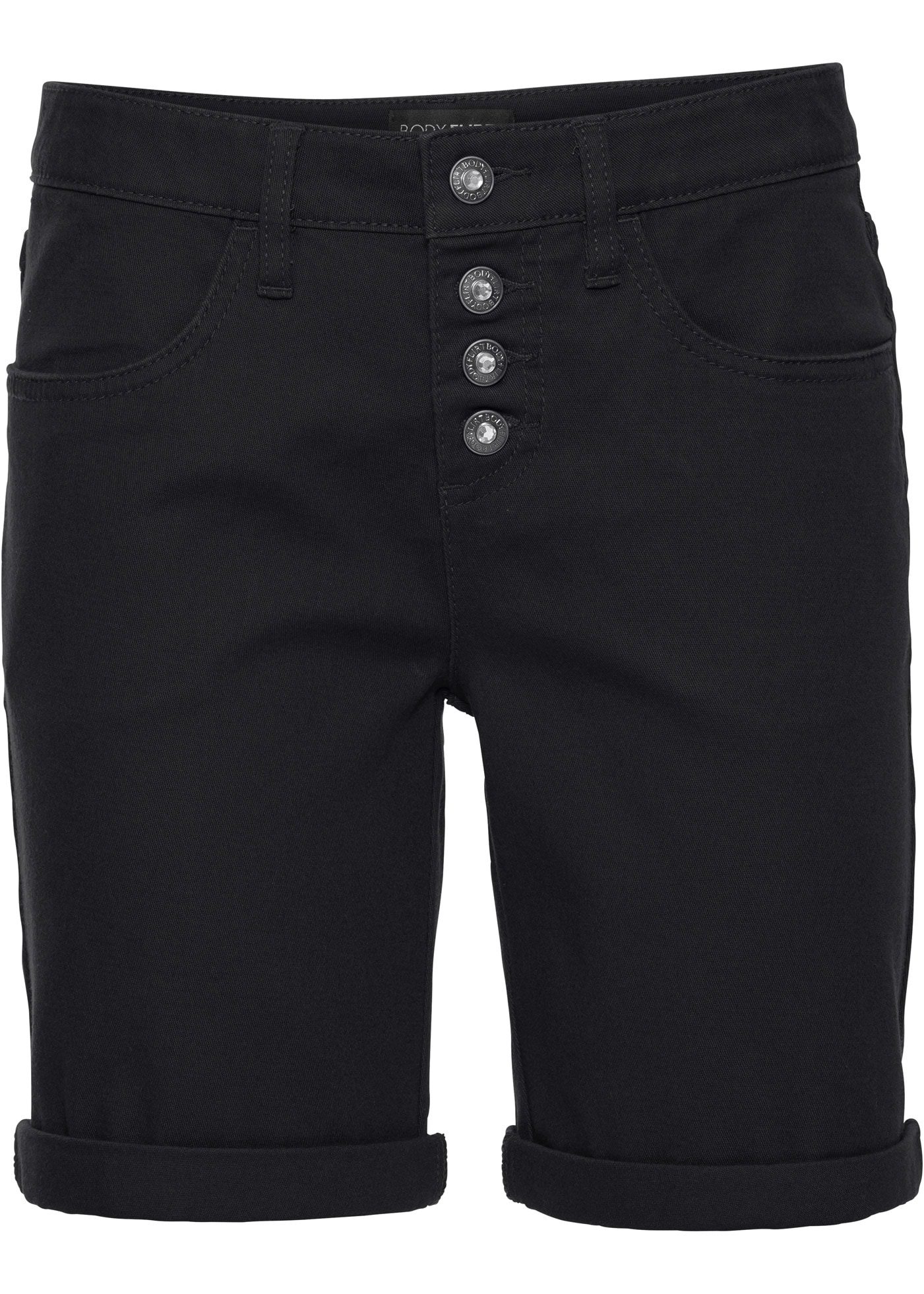 bonprix Bermudas  Skinny Fit, aus Stretch-Material, mit modischer Knopfleiste