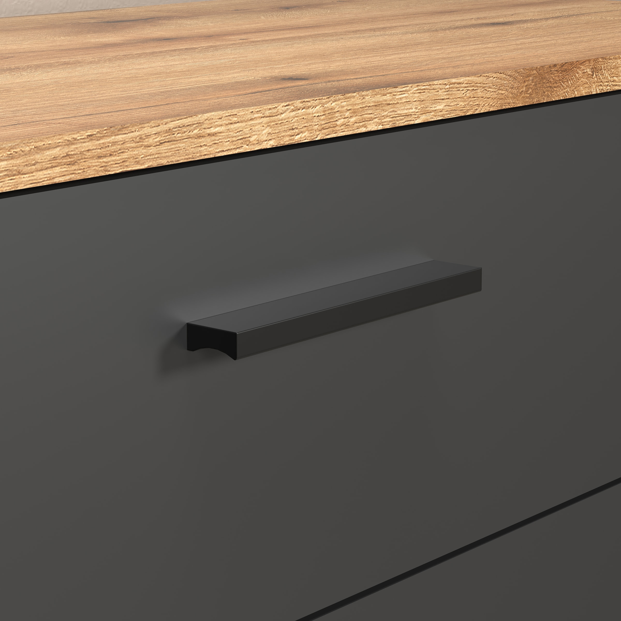 INOSIGN Commode »Estepona« 1 cuis tlg. Schubladenschrank in Rillenoptik mit Vollauszug-Funktion