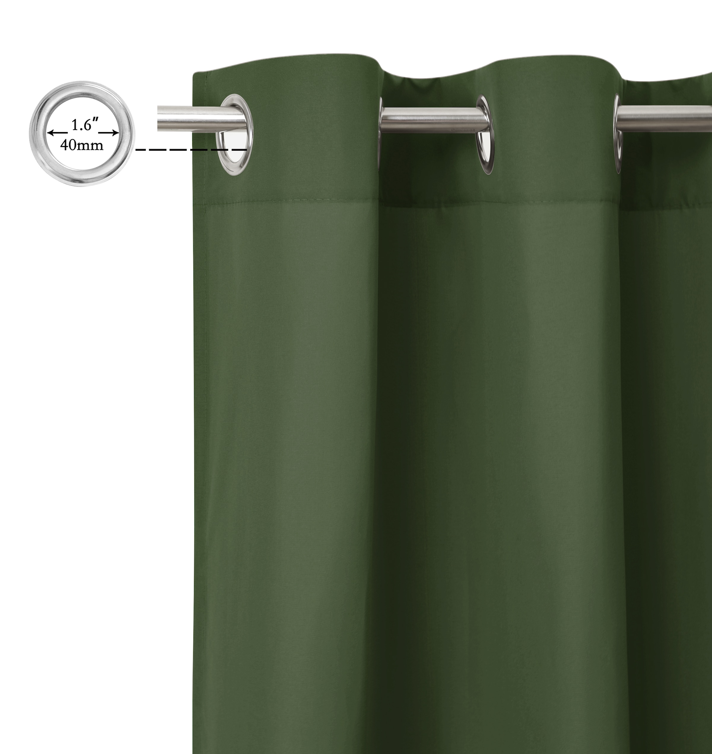 my home Rideau »Parry« Oeillets 2 cuis tlg. 2-er Set, blickdicht, monochrom, basic