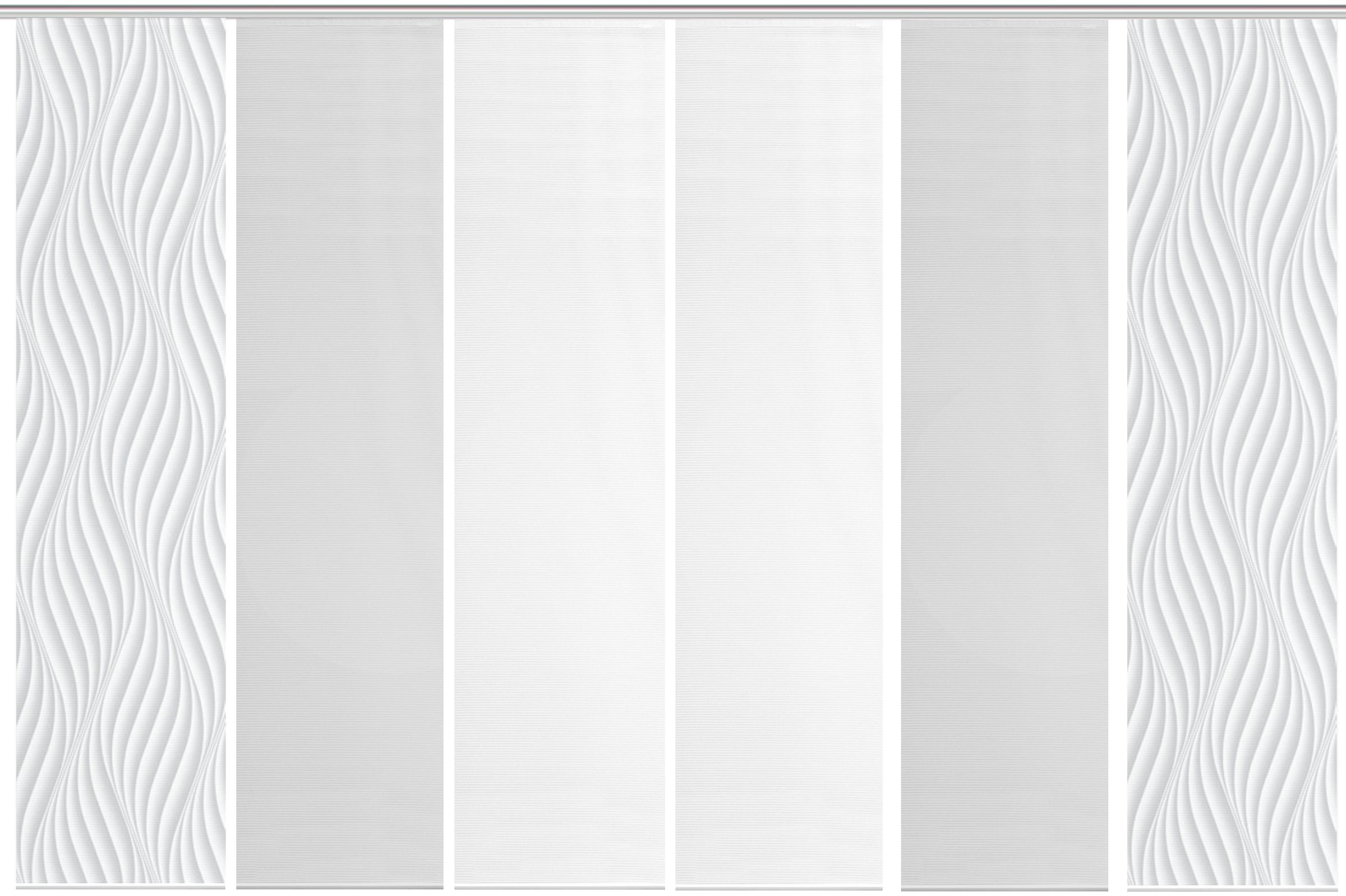 Vision S Schiebegardine »6ER SET WAVE« Paneelwagen 6 Stk. tlg. HxB: 260x60, Schiebevorhang 6er Set Digitaldruck