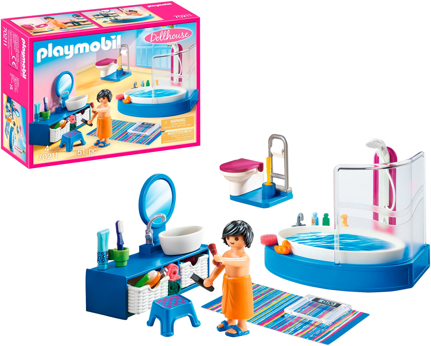 Playmobil® Jeu de construction »Badezimmer (70211), Dollhouse« Made in Germany
