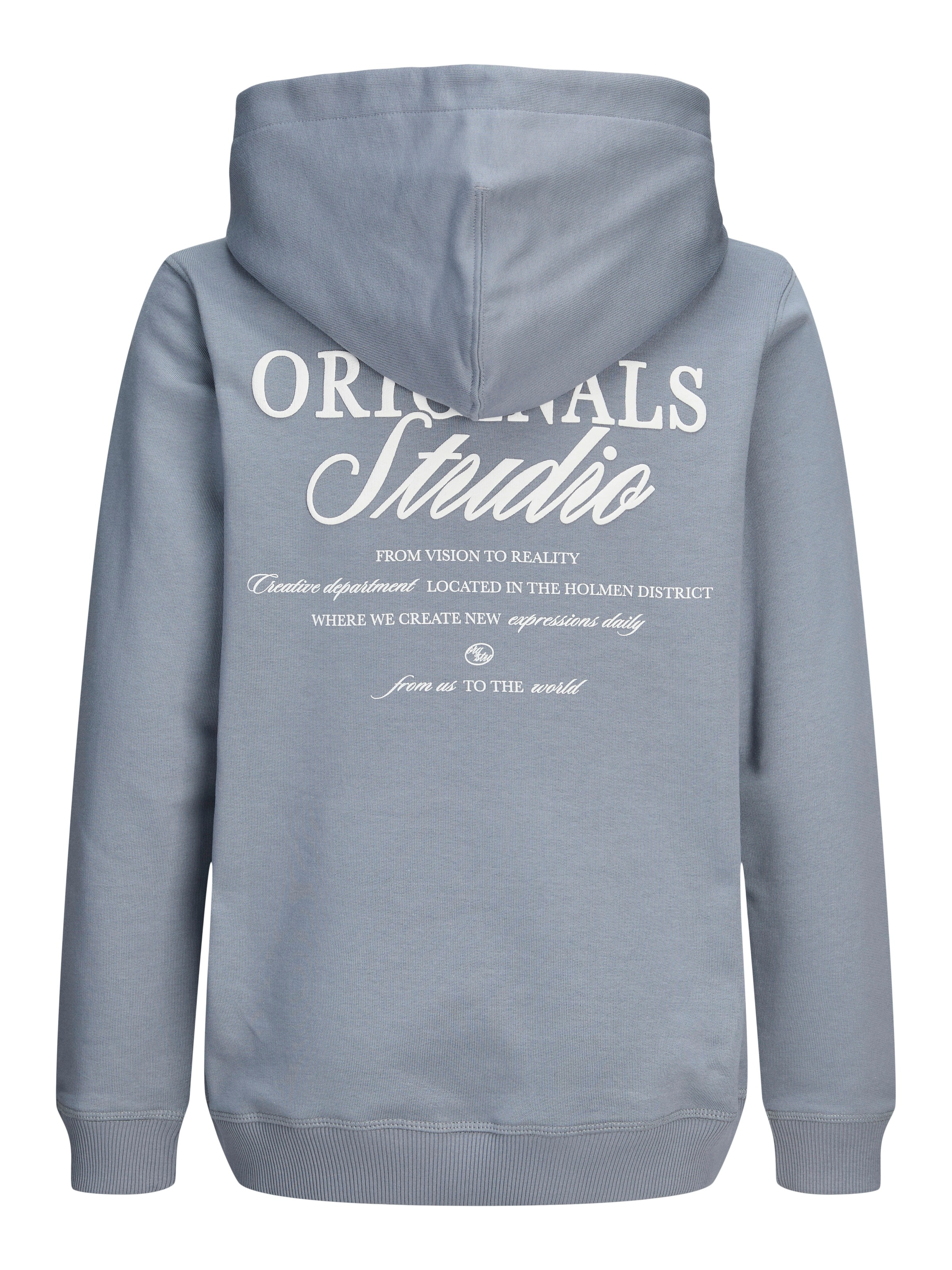 Jack & Jones Junior Sweat à capuche »JORNORREBRO TYPO BACK SWEAT HOOD SN JNR«, Baumwollmischung, relaxed fit, Langarm
