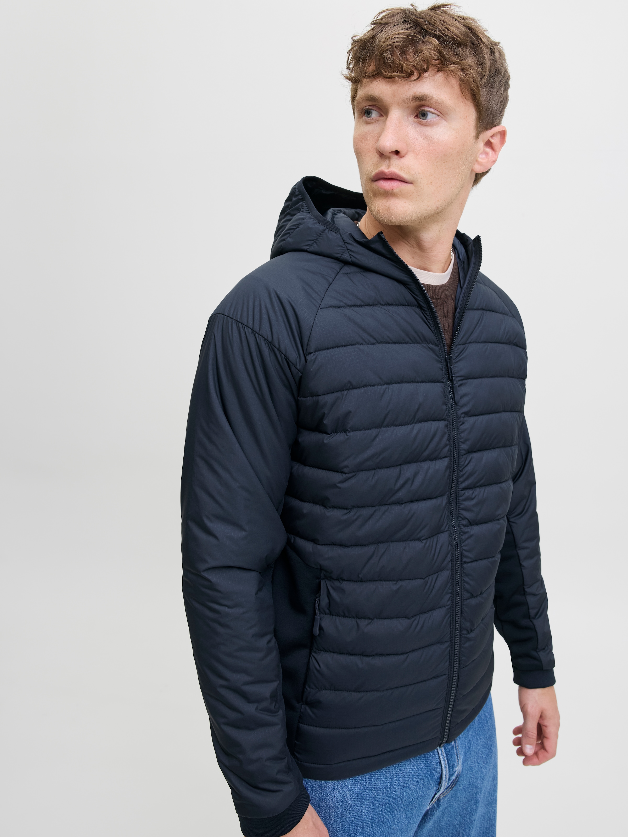 Jack & Jones Steppjacke »JJESTATE HYBRID JACKET NOOS« mit Kapuze mit Kapuze