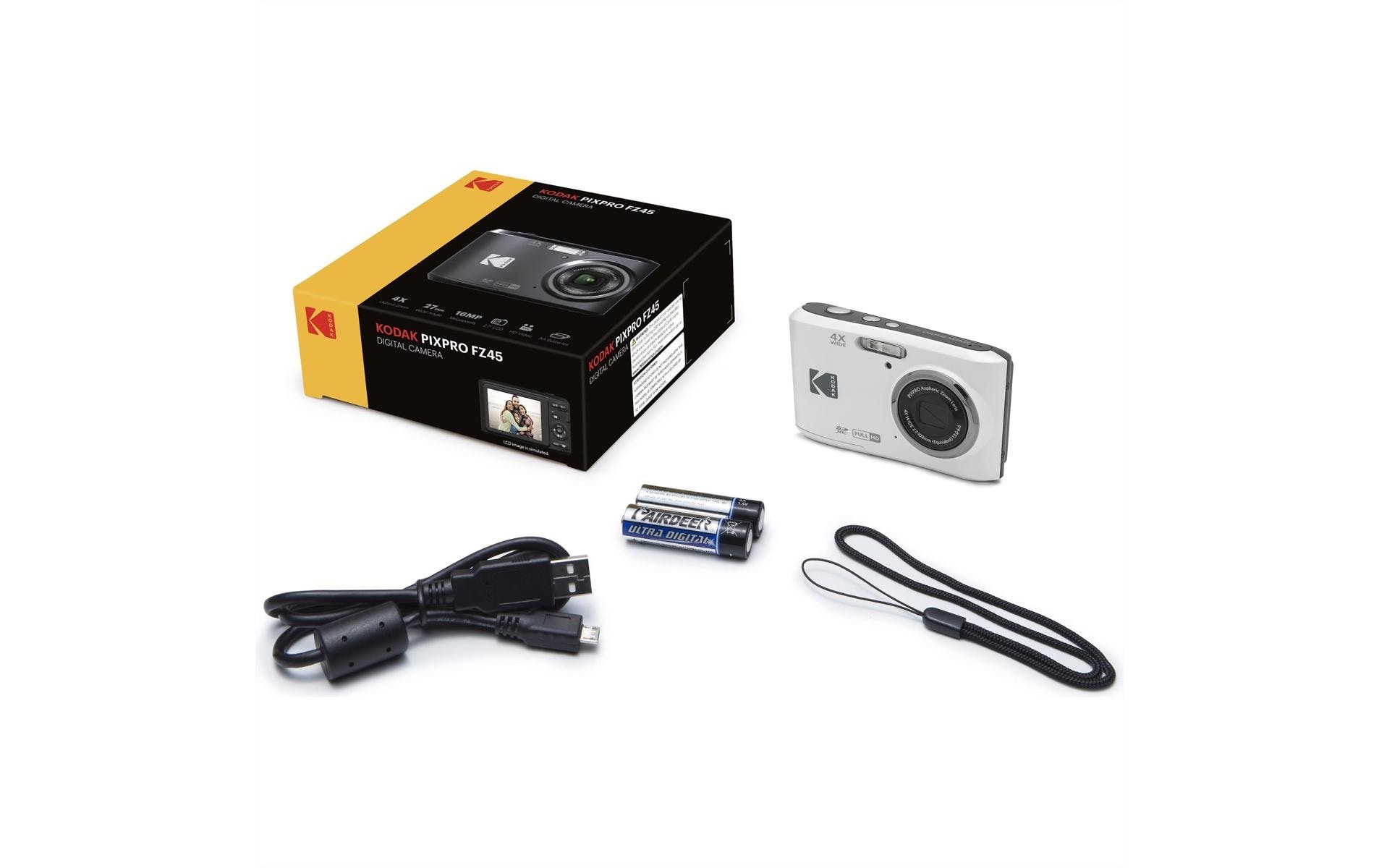 Kodak Appareil photo compact »Pixpro FZ45« , 16 , 4 fois fach x opt. Zoom , inkl. Appareil photo compact avec zoom optique 4x