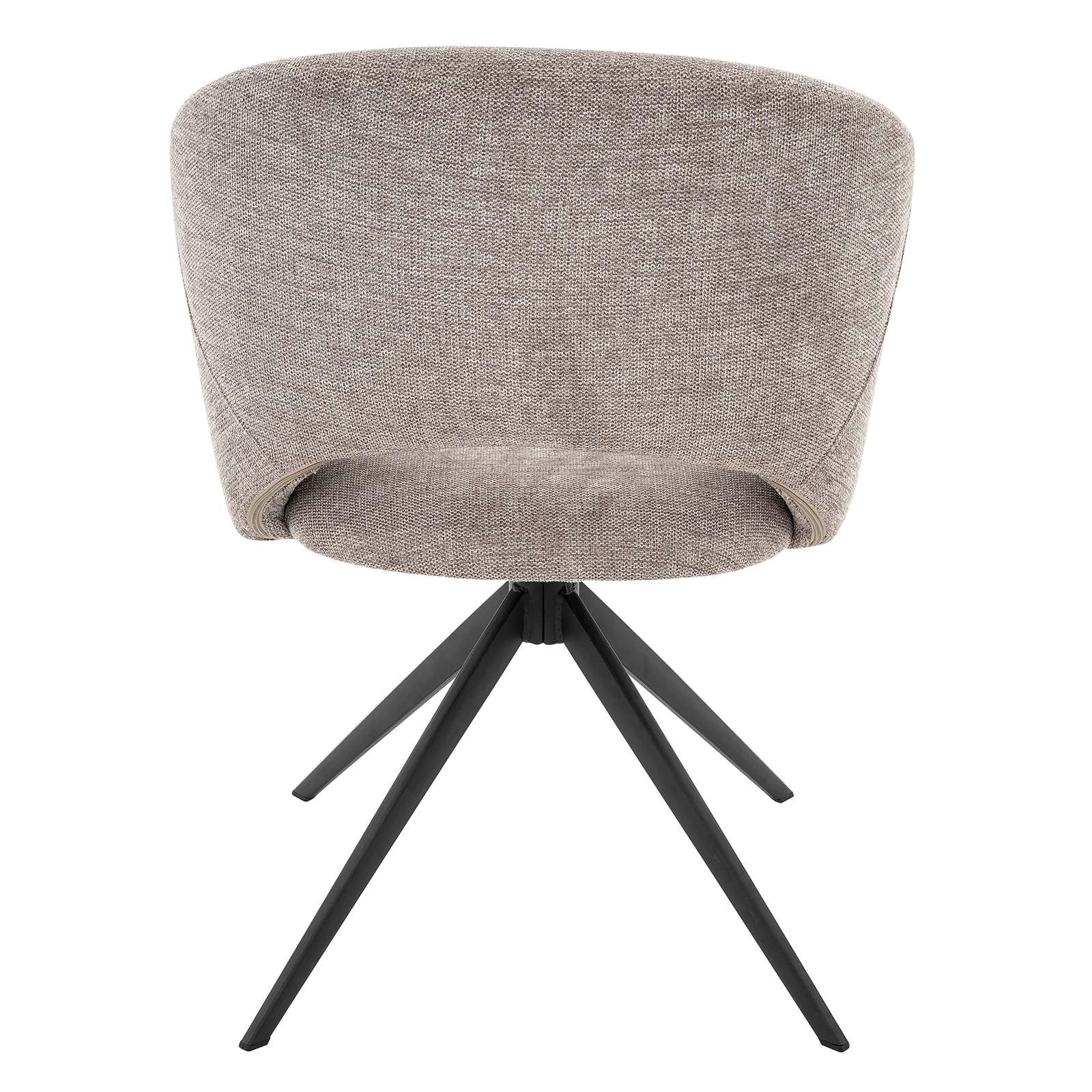 GOODproduct Chaise de salle à manger »Fynnjard« (Set) 2 cuismit schwarzen Metallbeinen, Drehfunktion, Webstoff Bezug