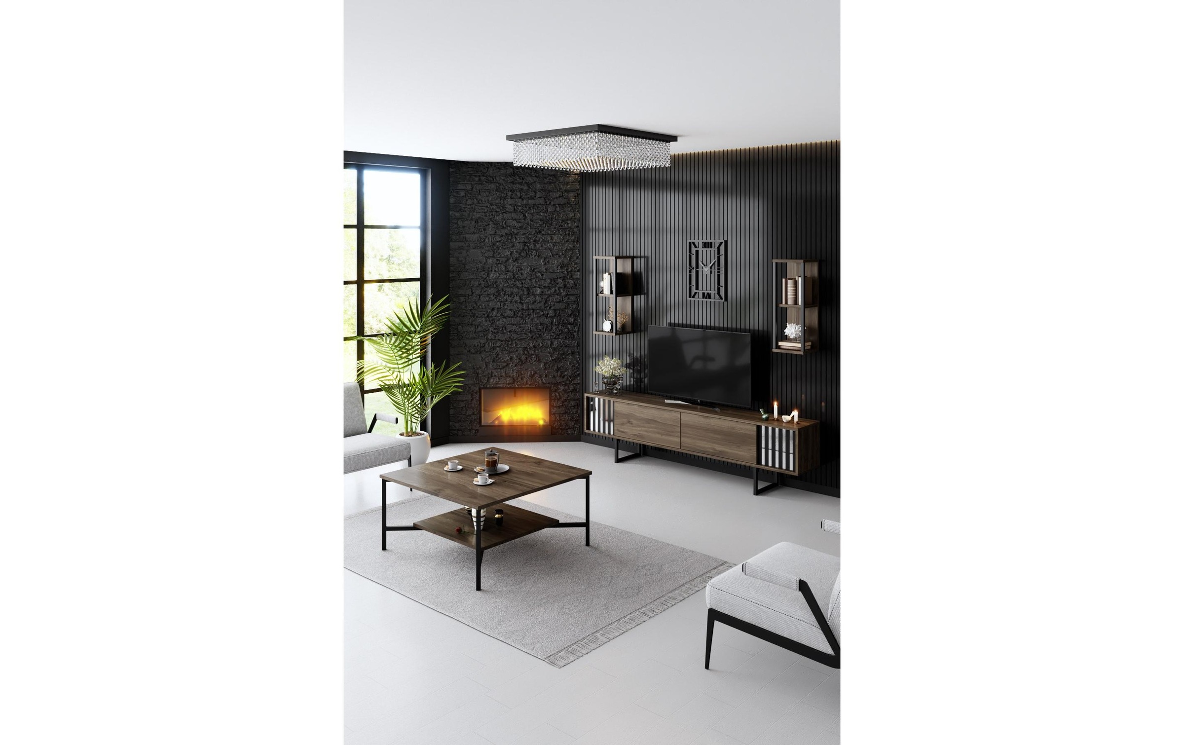 WOODY FASHION Beistelltisch »Couchtisch Black Line«