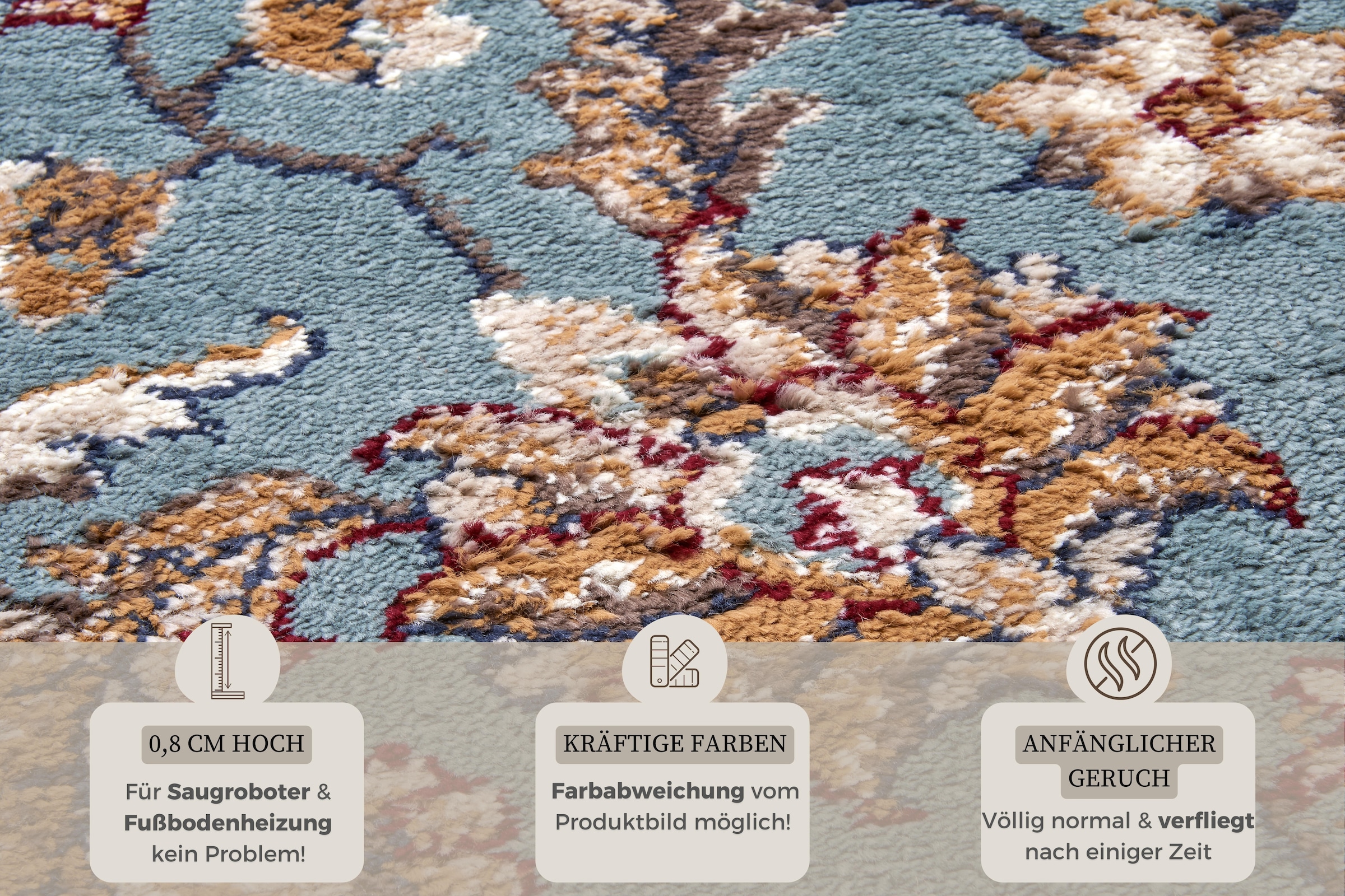 HANSE Home Tapis »Reni« Rectangulaire 8 mm Höhe Läufer, Orientalisch, Kurzflor, Wohnzimmer, Schlafzimmer, Esszimmer