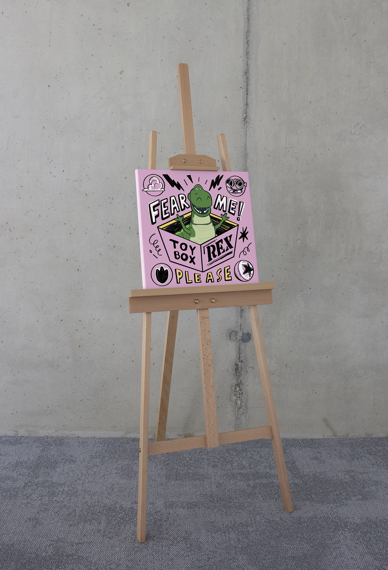 Komar Leinwandbild »Disney and Pixar Toy Story Fear Me Please« Disney Set, 1 Stk. tlg. 40 x 40 cm (Breite x Höhe) - Kinderzimmer, Dekoration