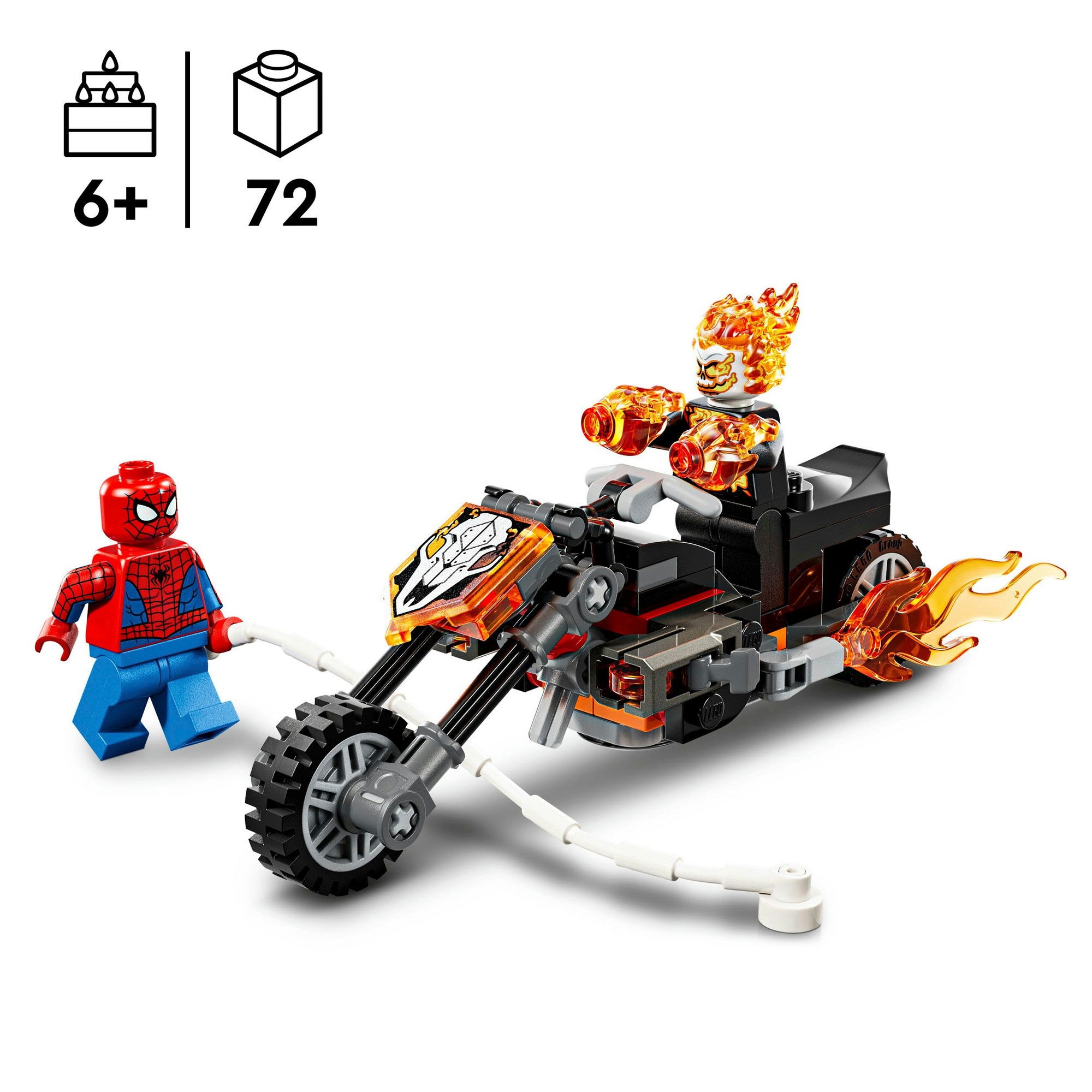 LEGO® Konstruktionsspielsteine »Spider-Man vs. Ghost Rider auf seinem Motorrad (76335)« LEGO Super Heroes; Made in Europe