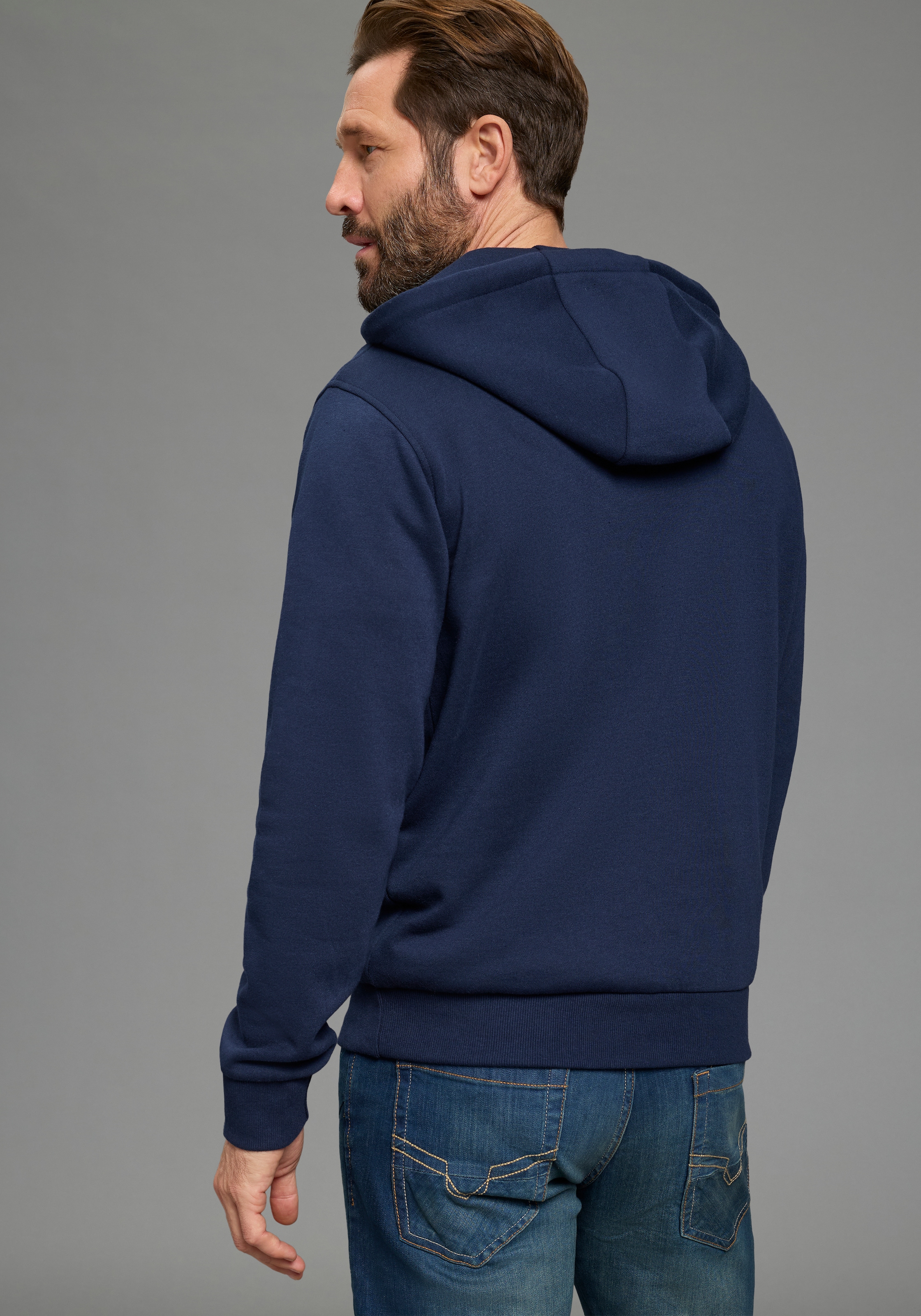 H.I.S Kapuzensweatshirt , mit Kapuze und Kordelzug, mit Reissverschluss, Regular Fit

