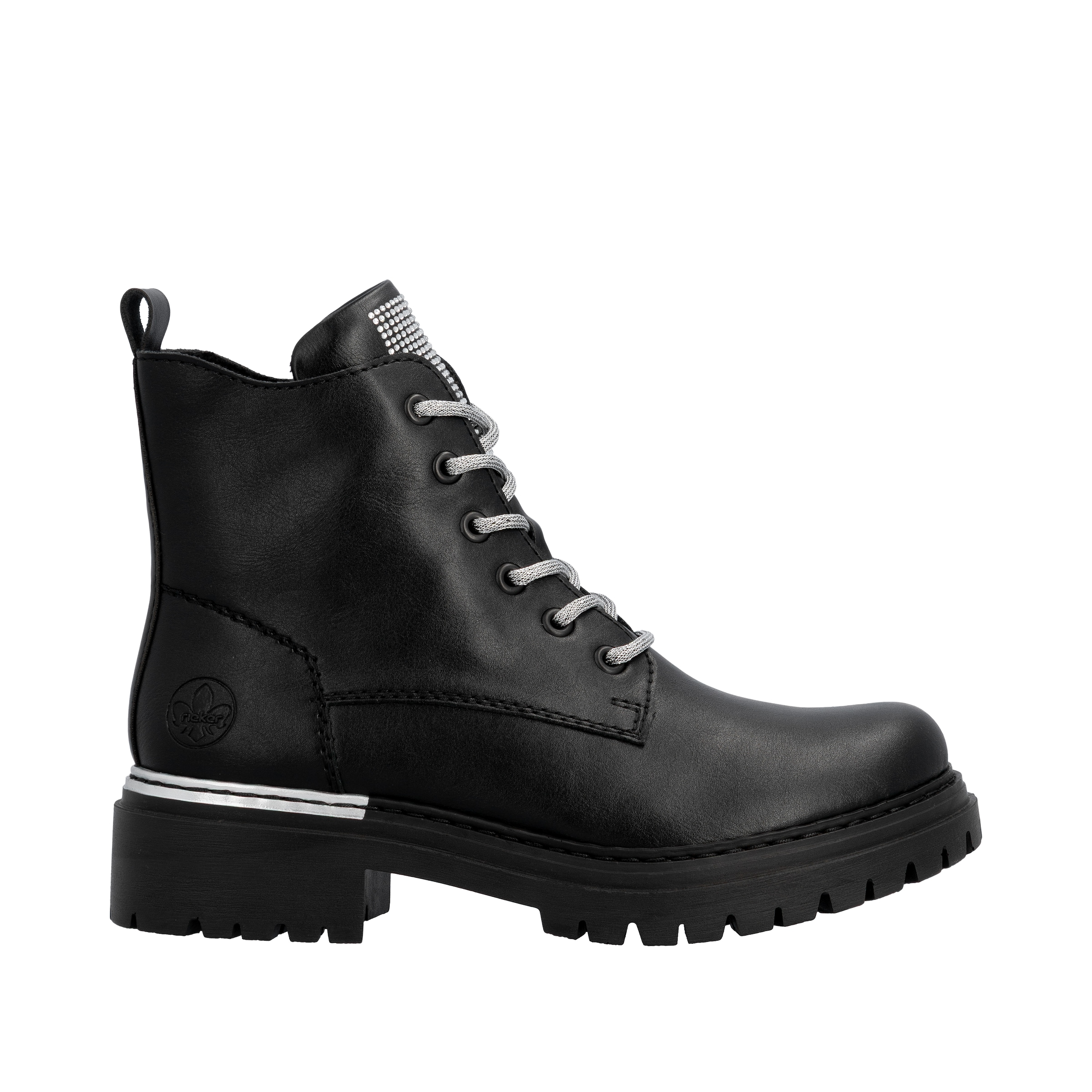 Rieker Bottines à lacets  Schnürstiefelette, Profilsohle, mit praktischem Innenreissverschluss
