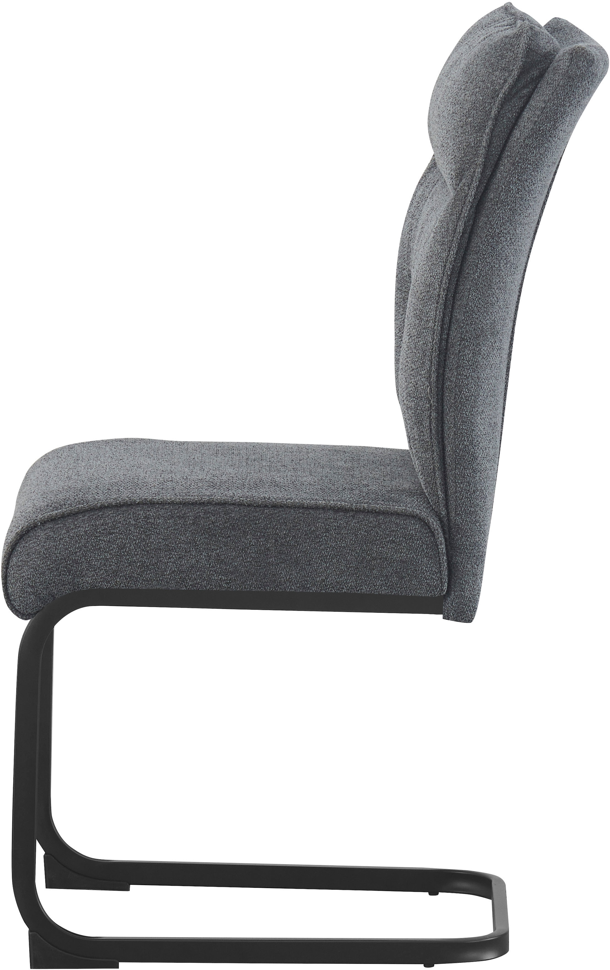 Home affaire Esszimmerstuhl »BARRIE, 2er Set, mit Metallgestell in matt schwarz« (Set) 2 Stk.in verschiedenen Farben, Belsatbarkeit pro Stuhl 120 kg, mit Armlehne