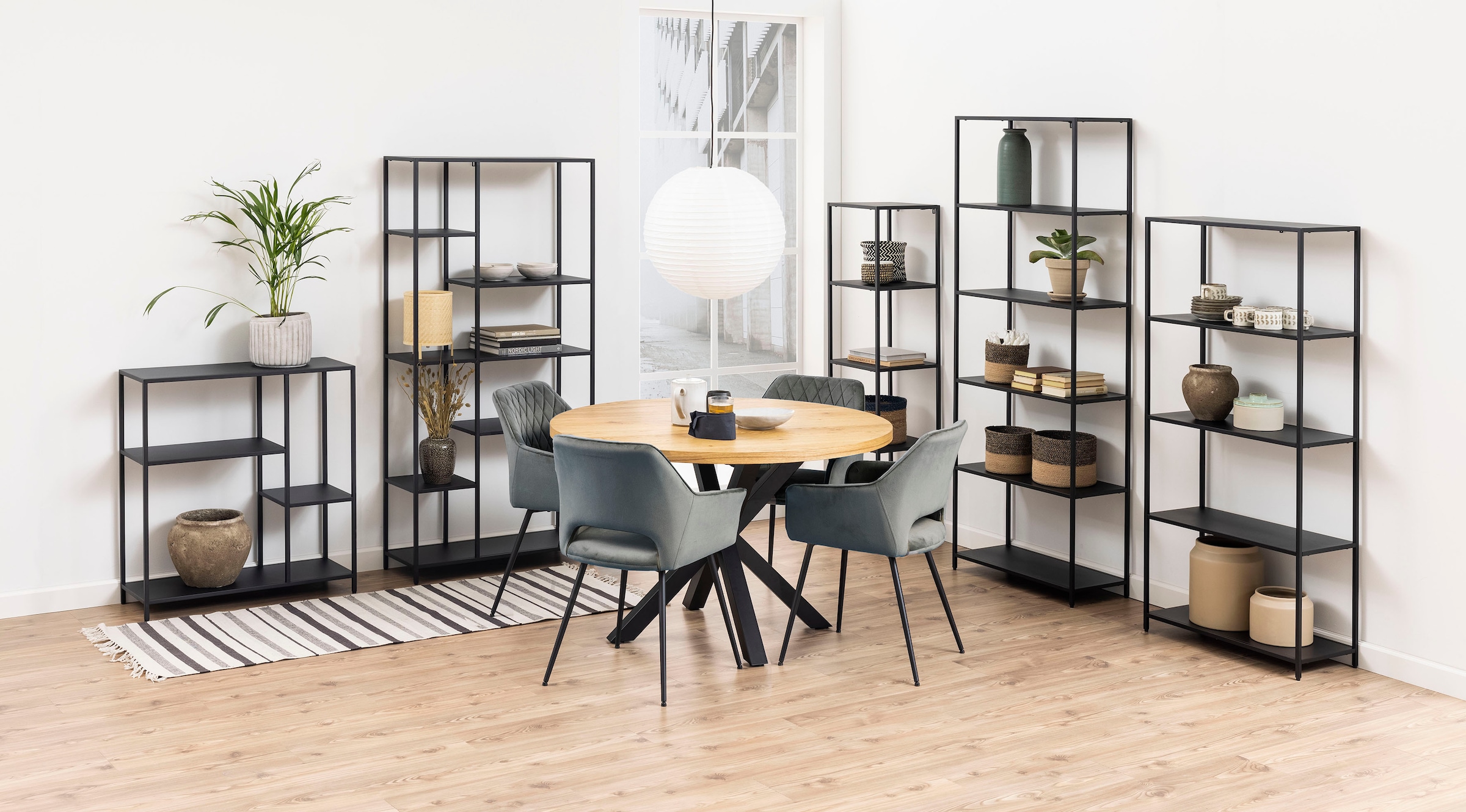 ACTONA GROUP Étagère à livres »New York« étagère, structure métallique au design épuré, hauteur 165 cm