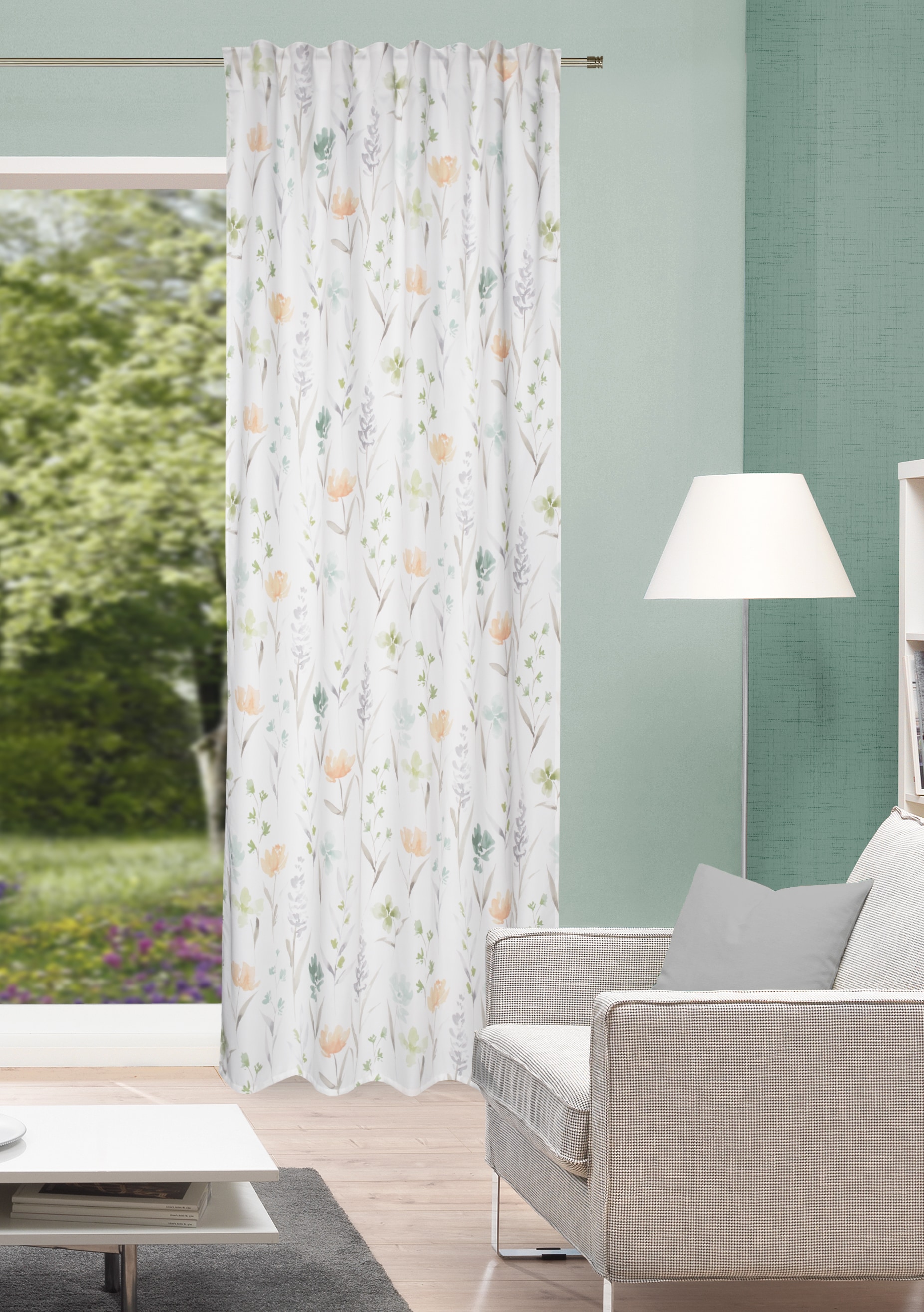 HOME WOHNIDEEN Rideau »DANICA« Bande multifonctionnelle 1 cuis tlg. Kombibandschal Dekostoff, bedruckt