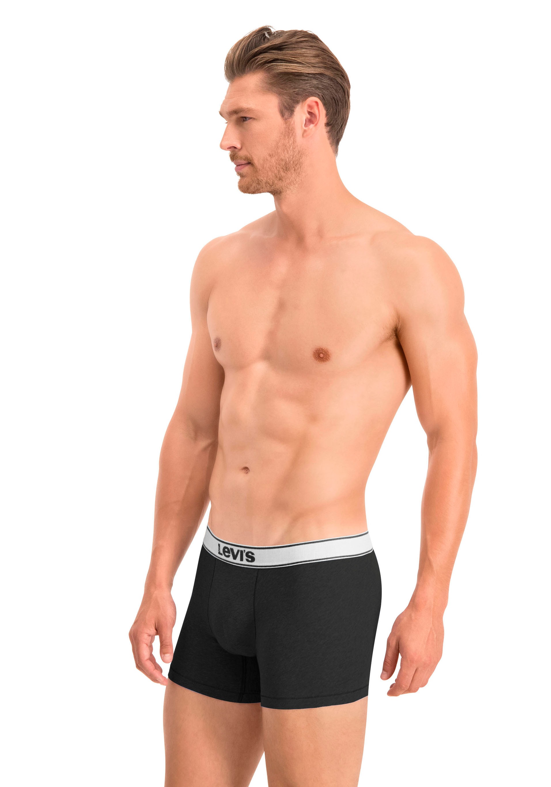 Levi's® Boxers »LEVIS MEN VNTG HTR BOXER BRIEF ORG CO 2P« 2er Pack,  mit breitem Logobund